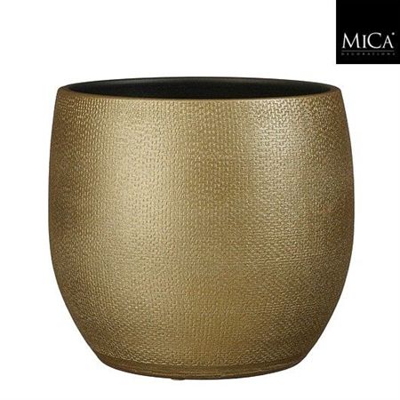 Terracotta Pot Gold Metallic 27x26cm