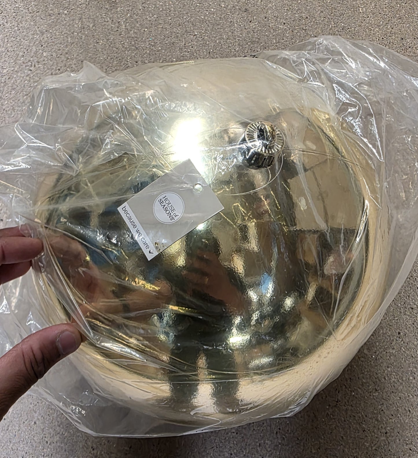 Bauble Unbreakable 30cm Shiny Gold X1