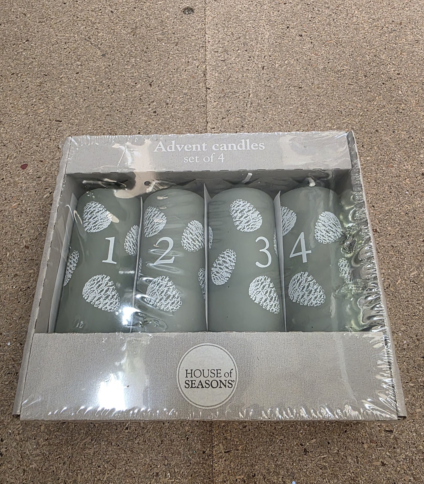 Candle Green Advent Set 10cm