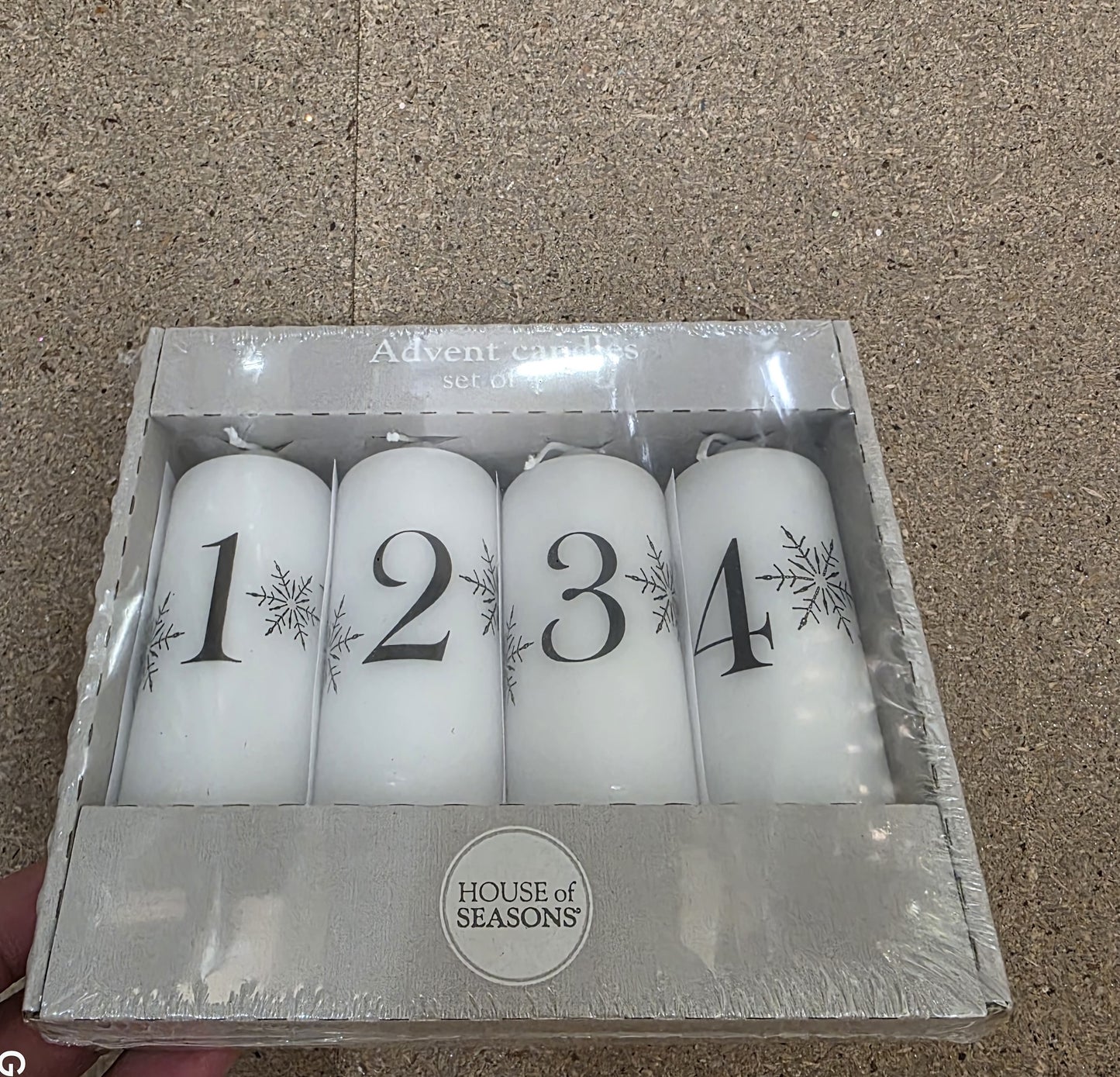 Candle White Advent Set 10cm