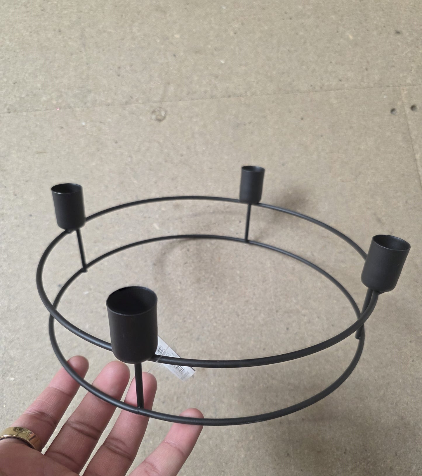 Metal Candle Advent Black 25cm