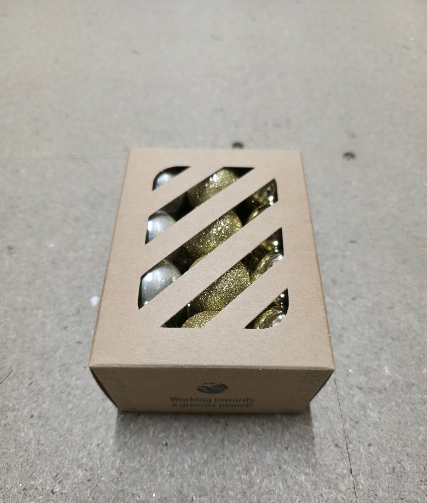 Bauble Multi Finish Champagne 30mm X24