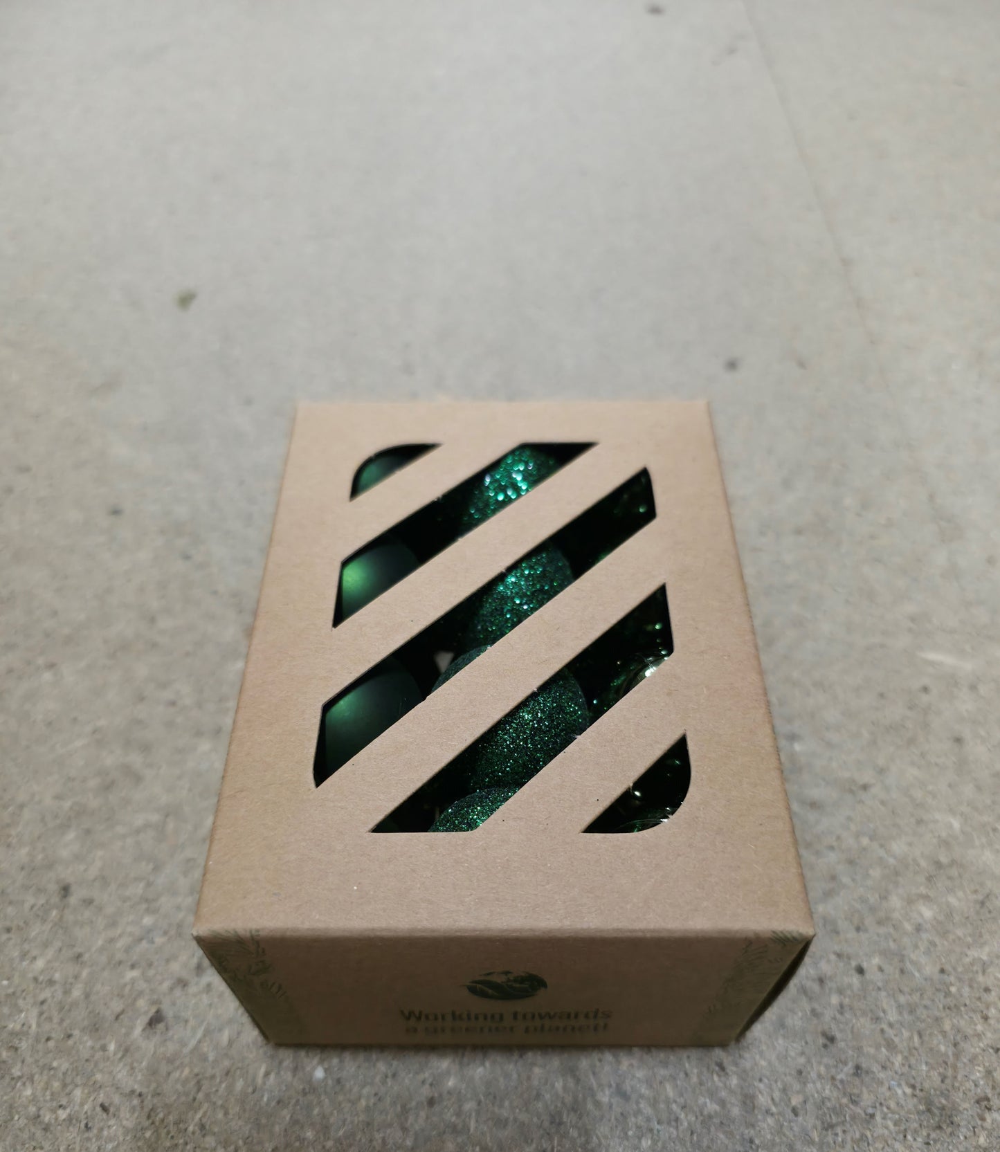 Bauble Multi Finish Dark Green 30mm X24