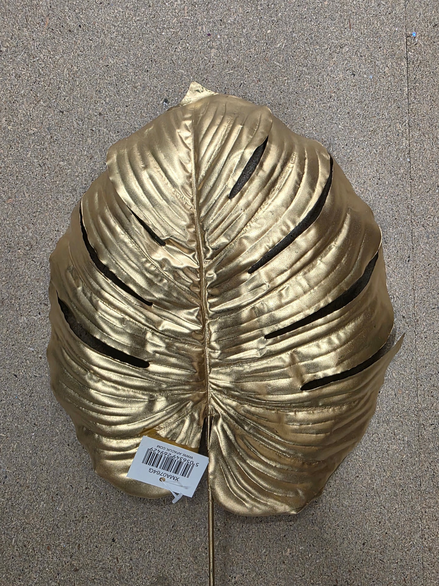 Monstera Leaf Medium Metallic Gold