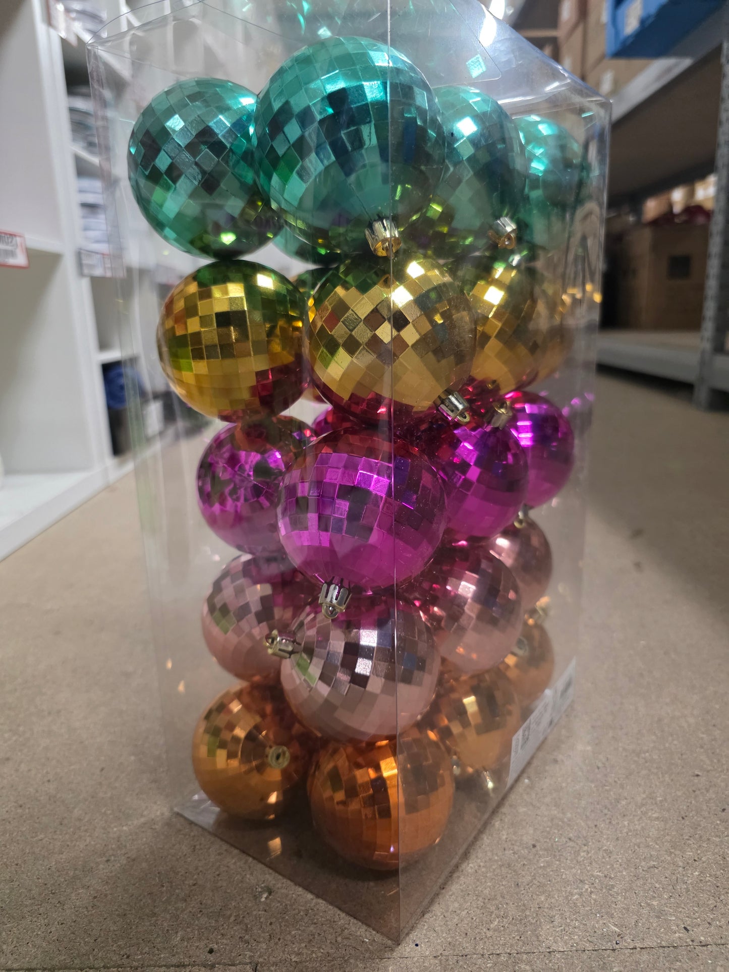 Bauble Mirror Assorted 8cm X30