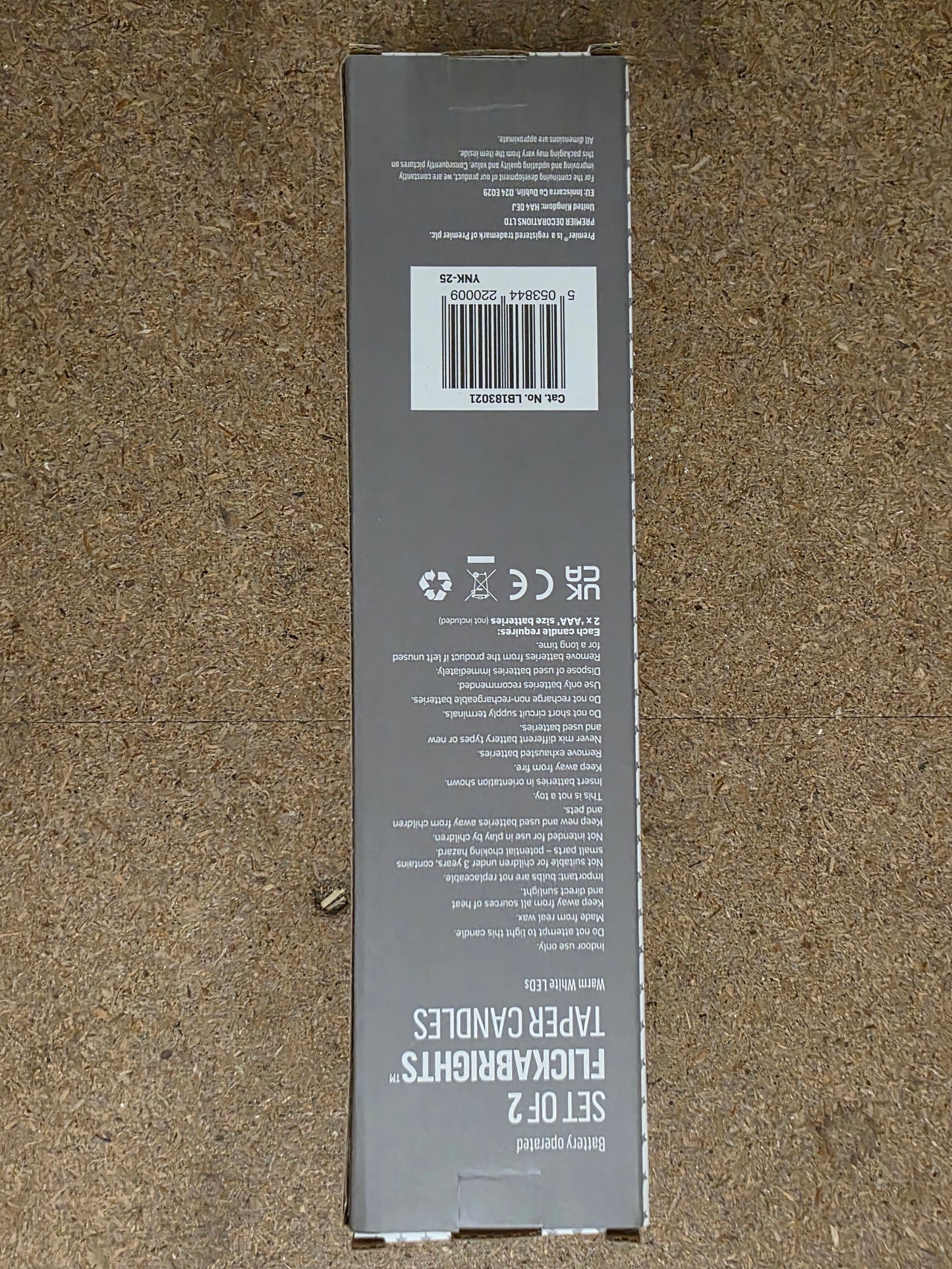 Candle Flickering X2 Ivory 27cm