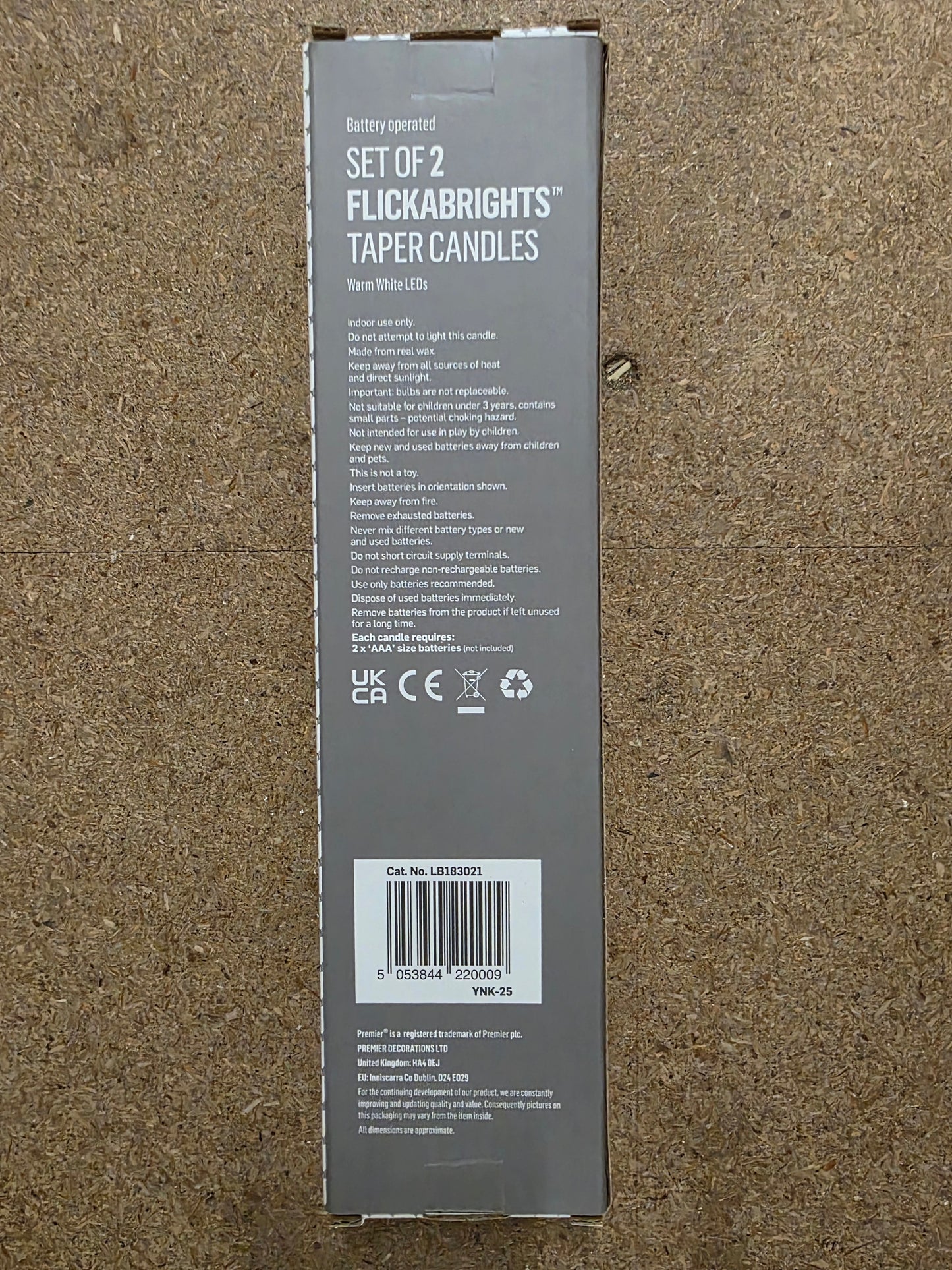 Candle Flickering X2 Ivory 27cm