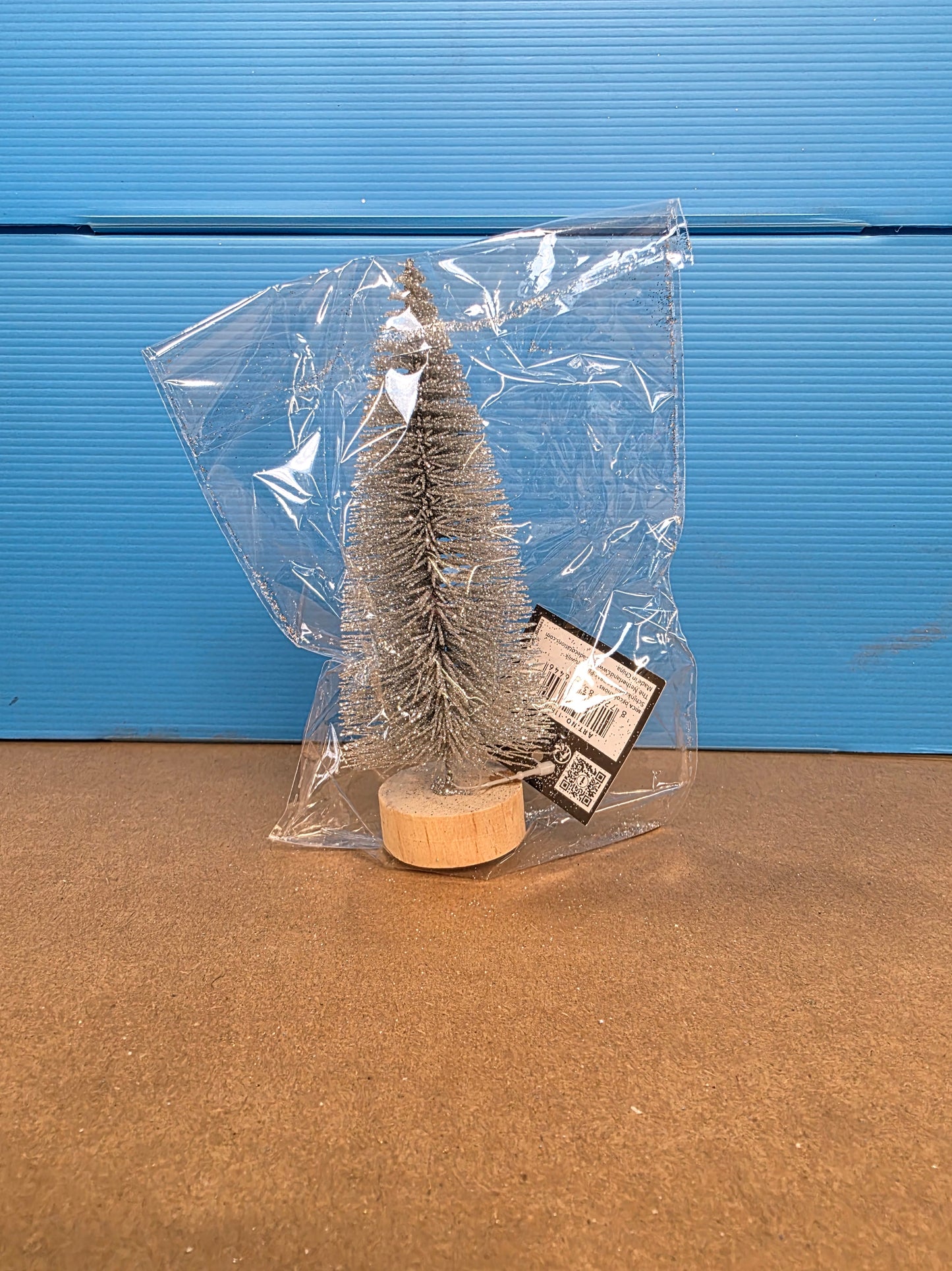 Tree Bristle Top Silver 15x6cm