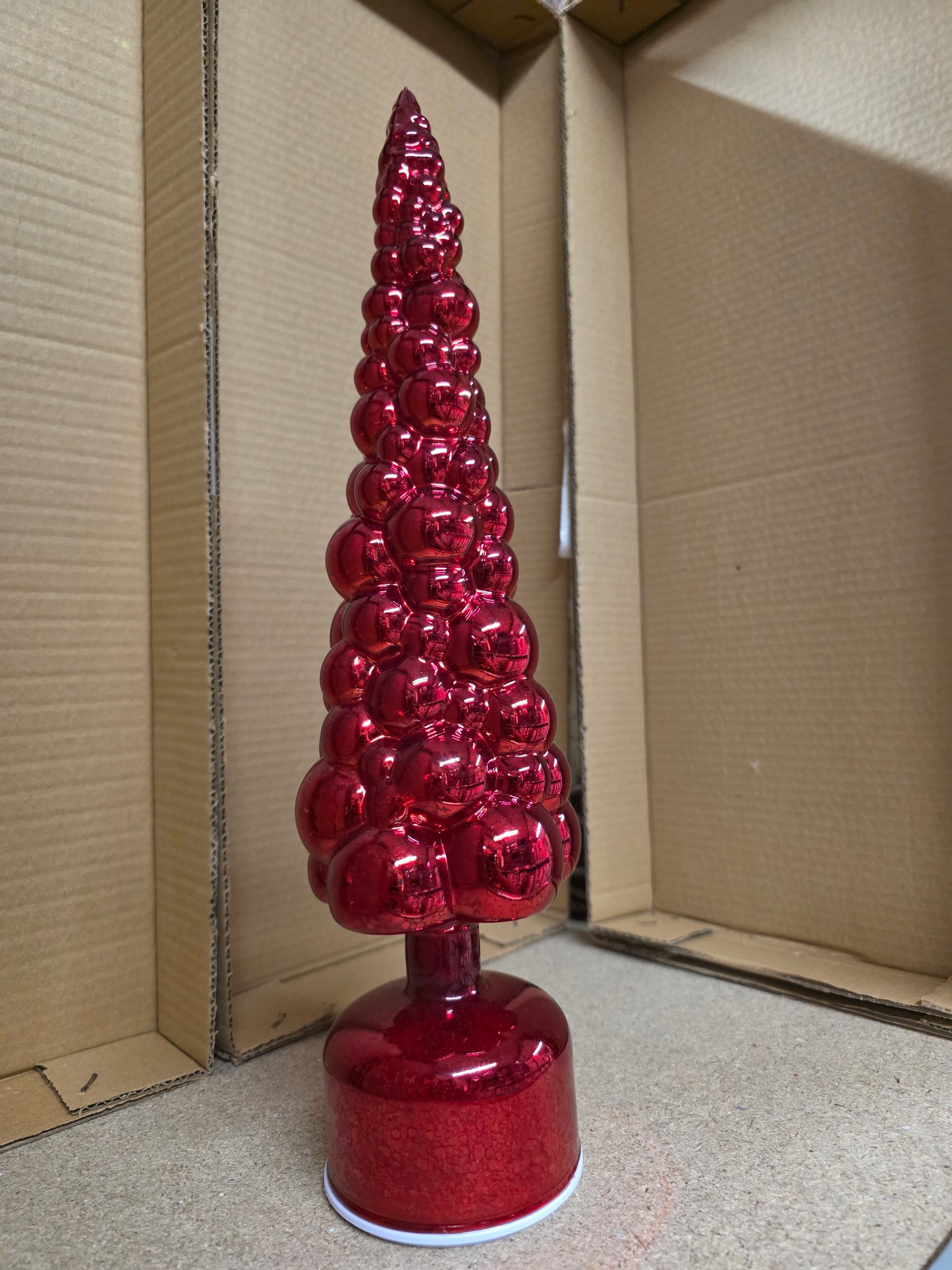 Battery X-mas Tree Rotatable Red 40x10cm