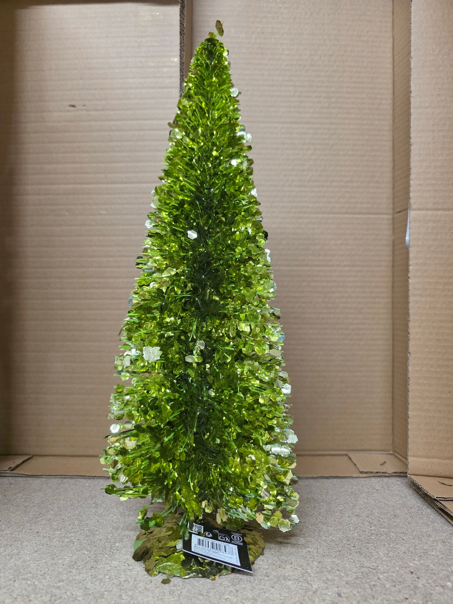 Tinsel Tree Green 40x15cm