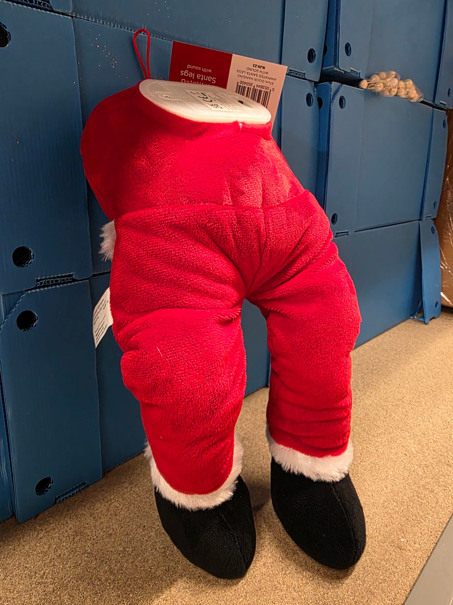 Hanging Animated Santa 37cm