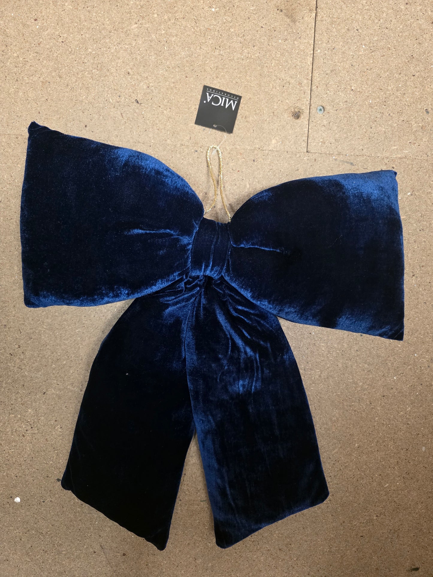 Bow Plush Dark Blue 50x39cm