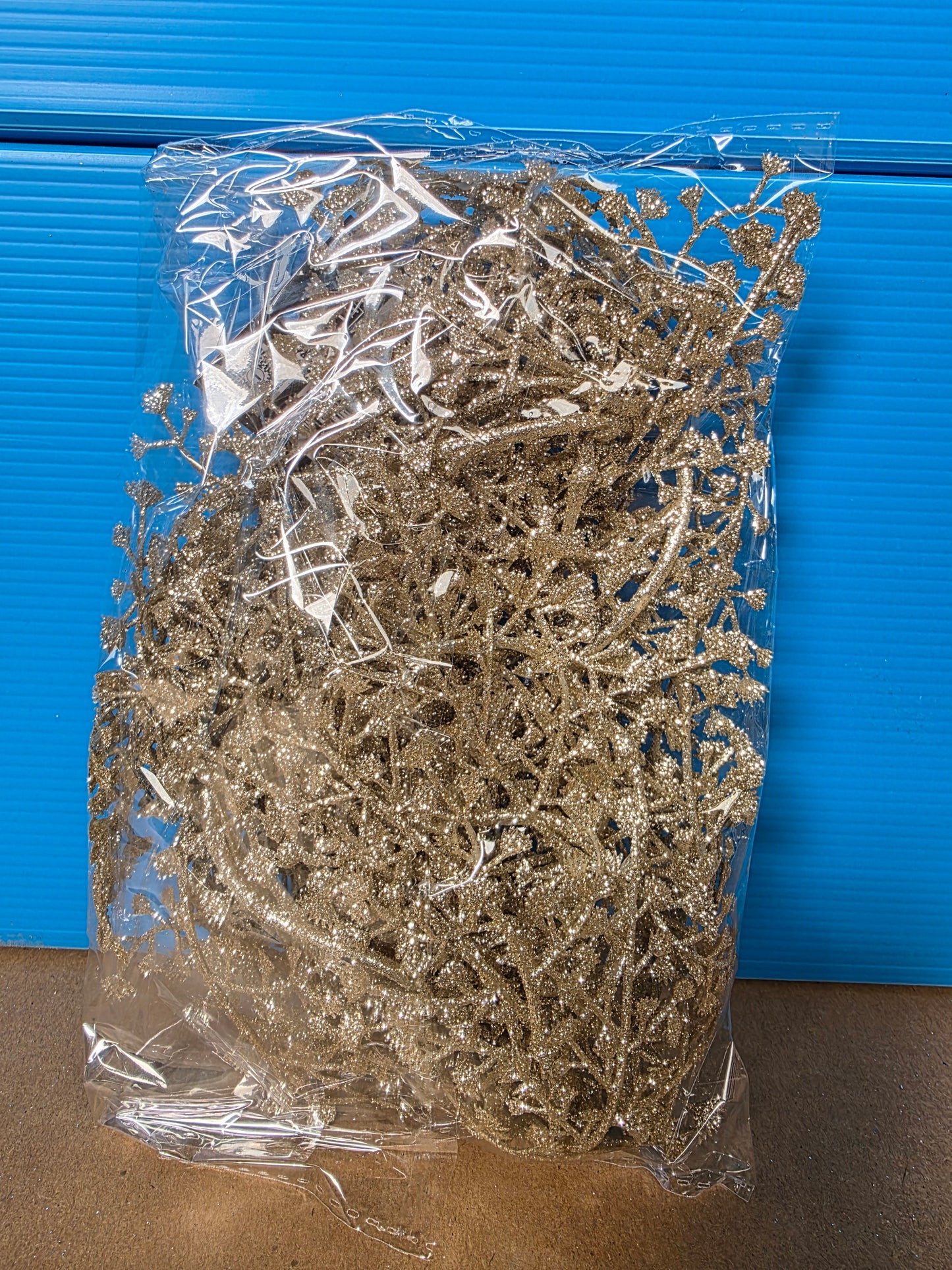 Garland Foliage Glittered Champagne 180cm