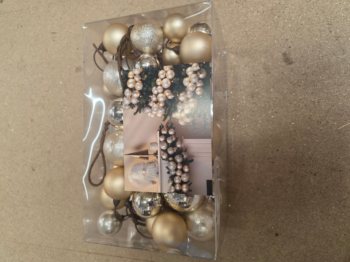Garland Bauble Unbreakable Creams 180cm