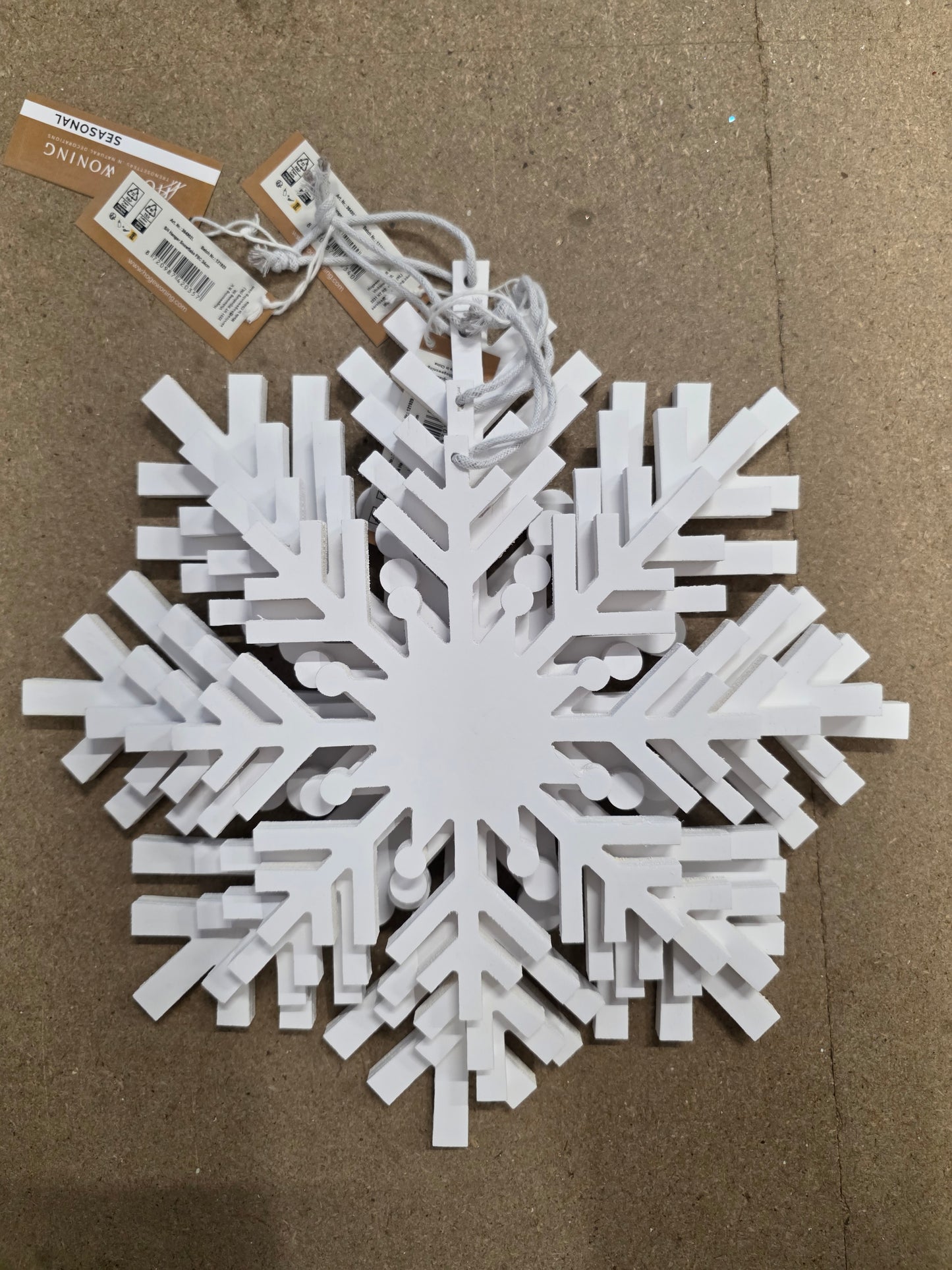 Hanger Snowflake Round Set Of 4