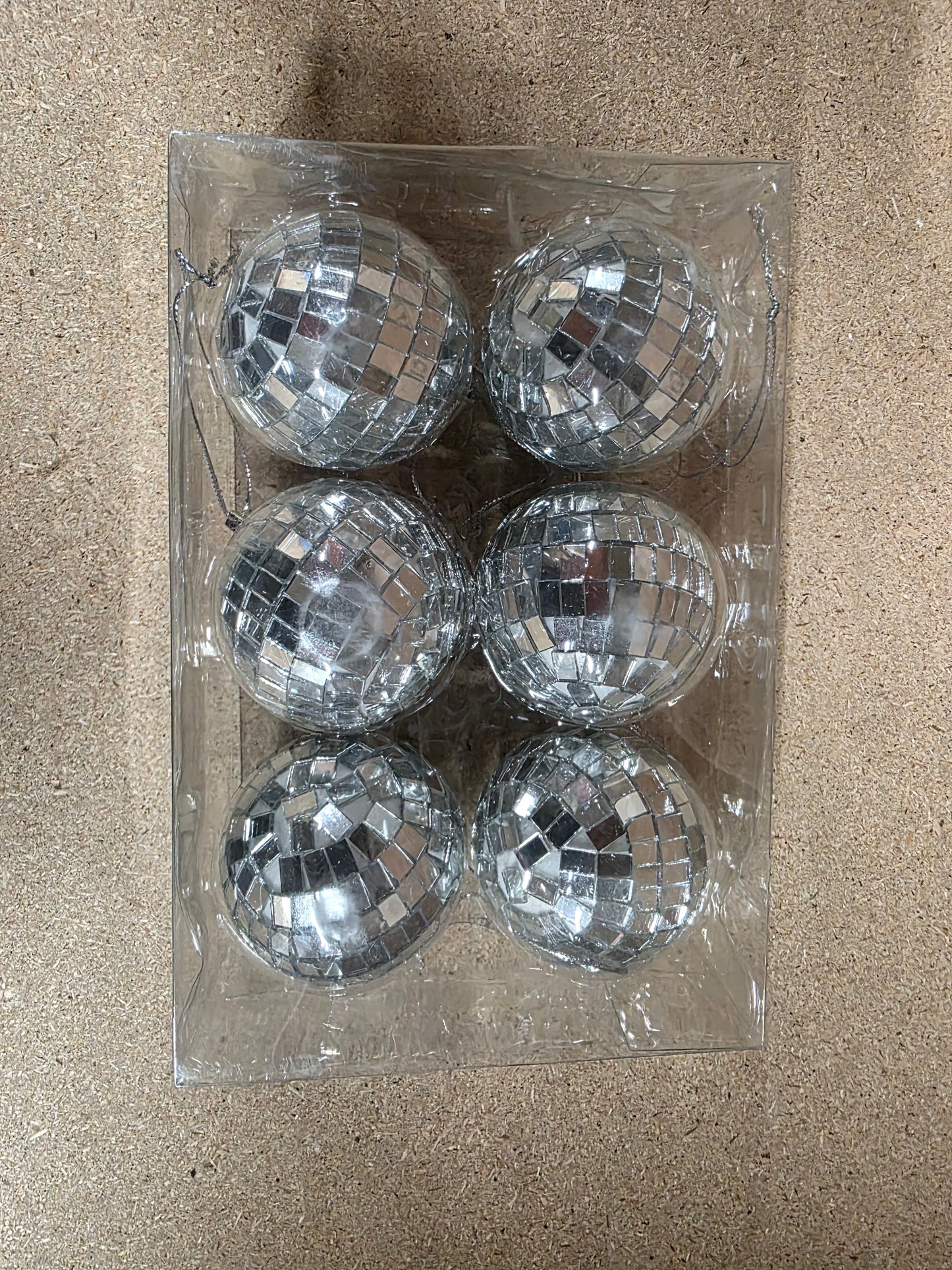 Bauble Mirror Ball Silver 6cm X6