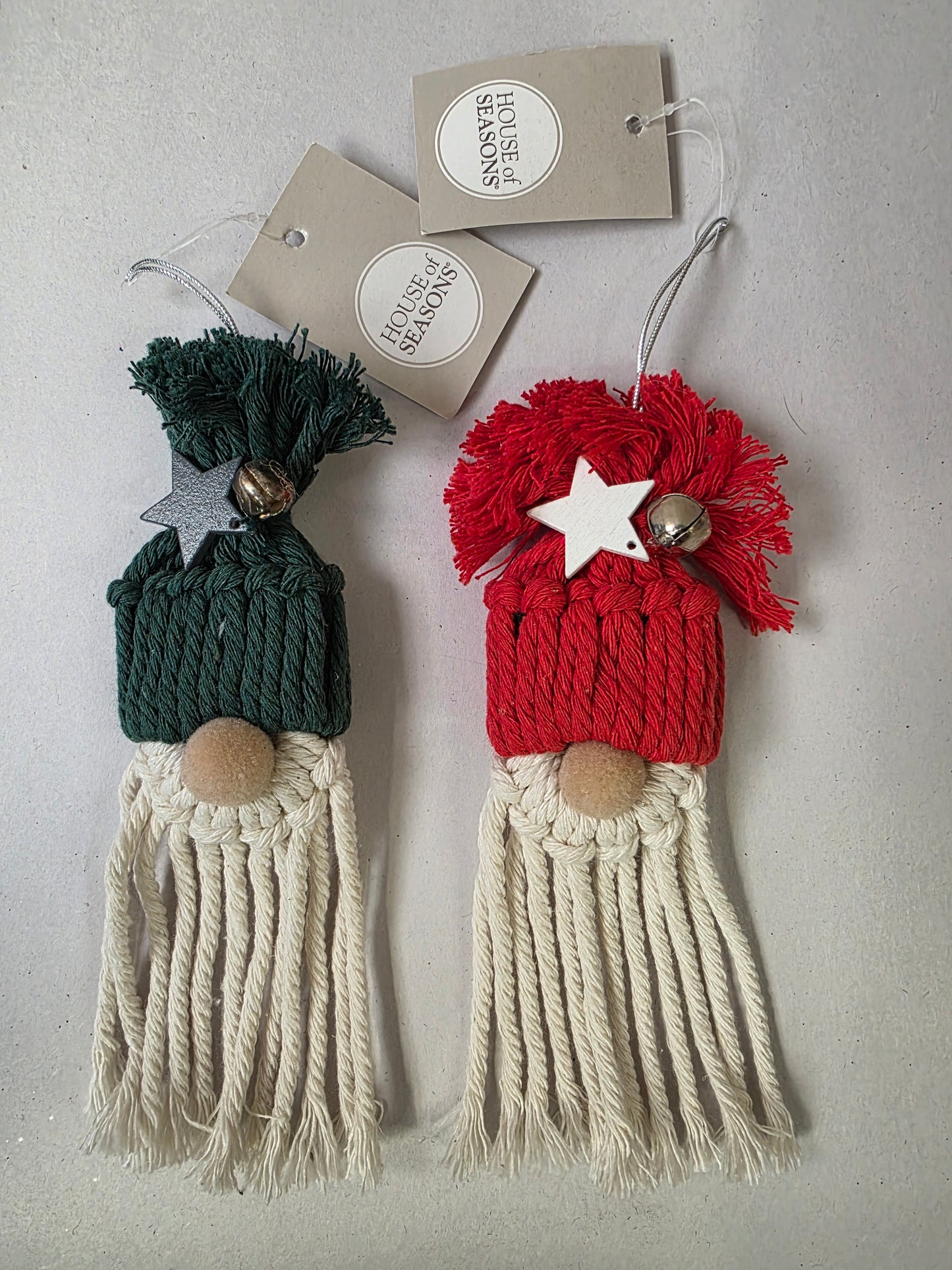 Hanging Santa Green Red 2 Assorted 17cm