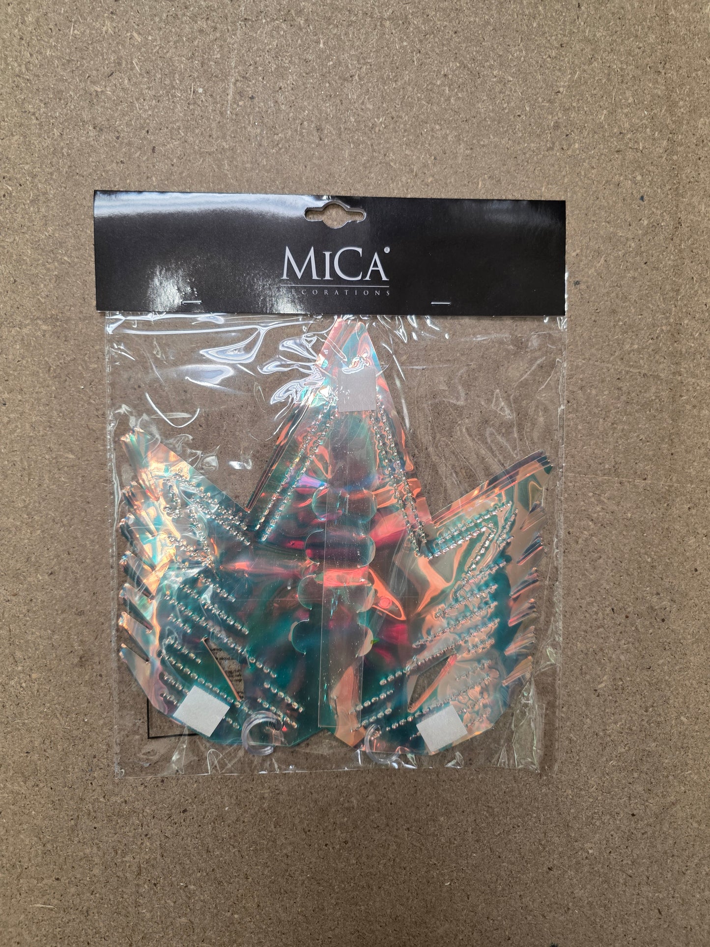 Hanging Star Iridescent 40x38x20cm