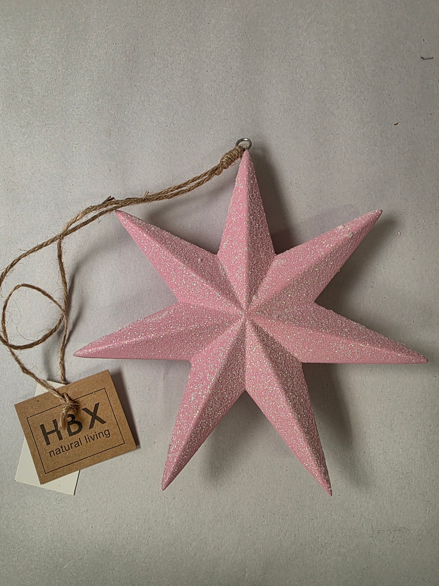 Hanging Star Shiny 16cm Pink