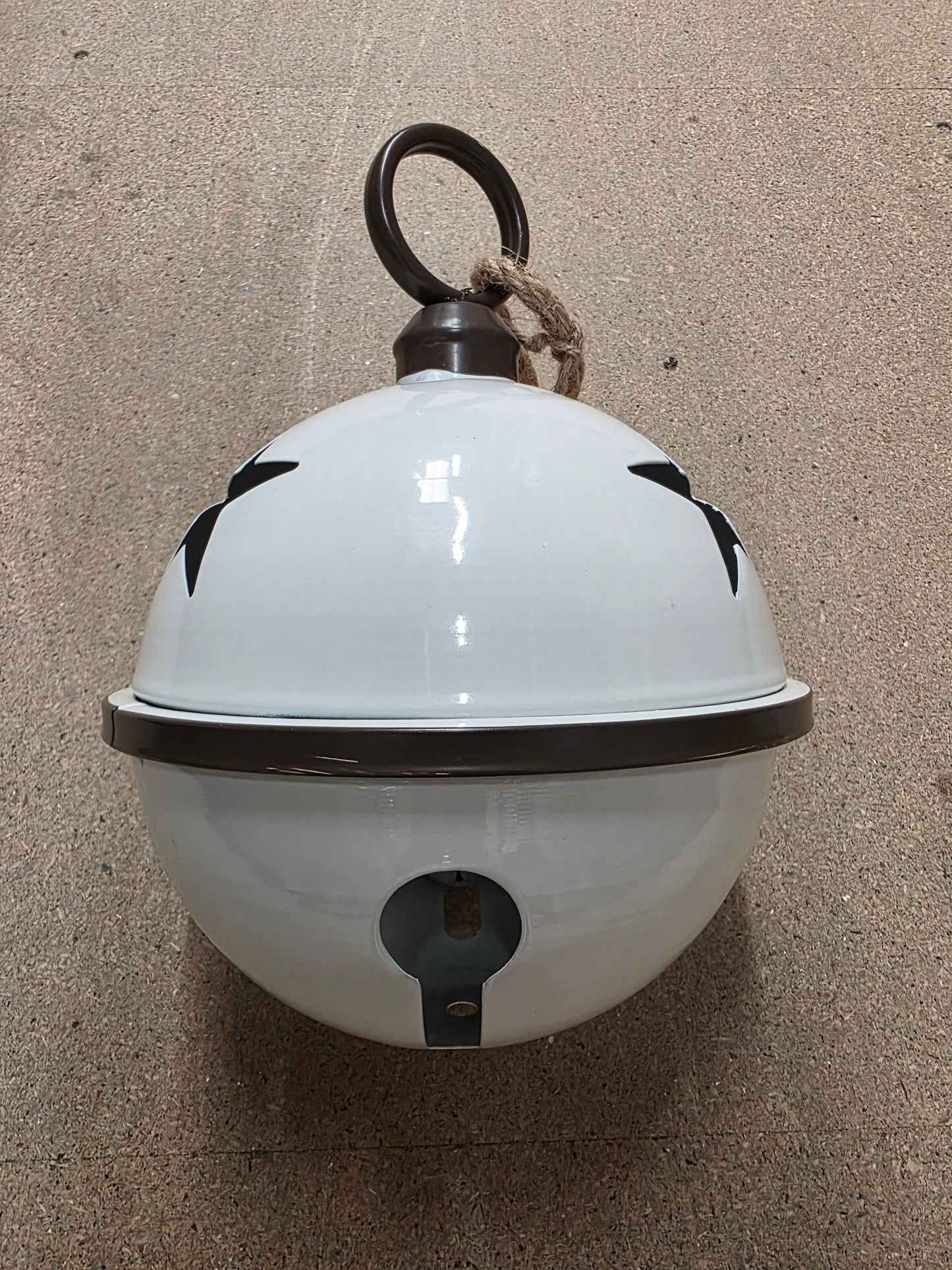 Metal Bell Star White 29cm