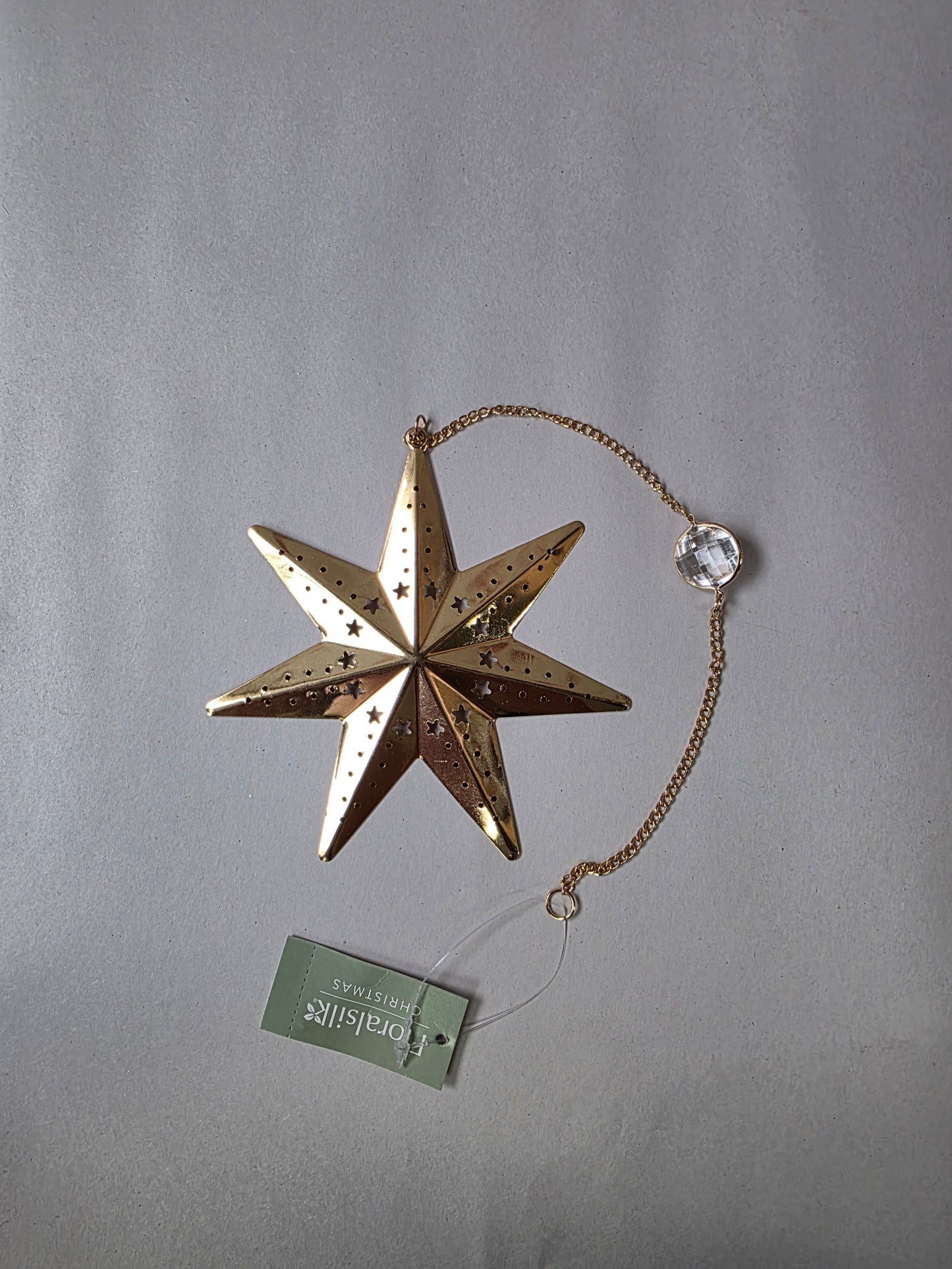 Metal Star Chain 37cm Gold