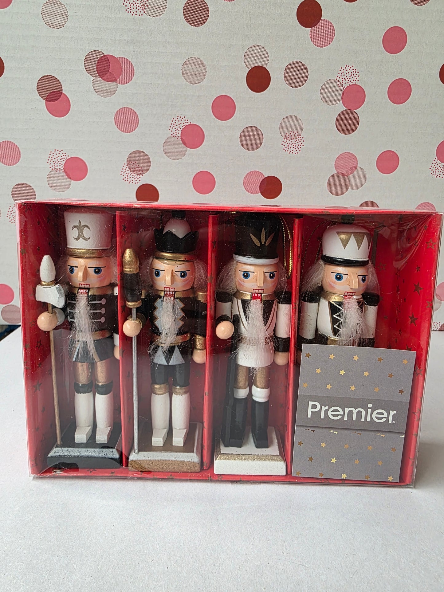 Nutcracker 4 Set Black Gold 13cm