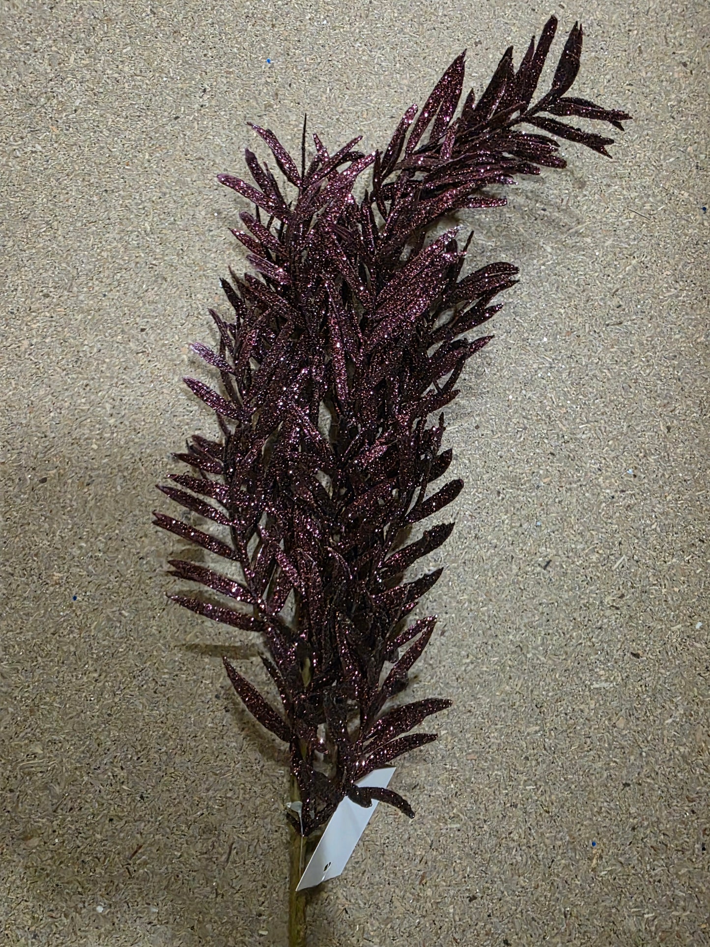 Branch Glitter Dark Red 75cm