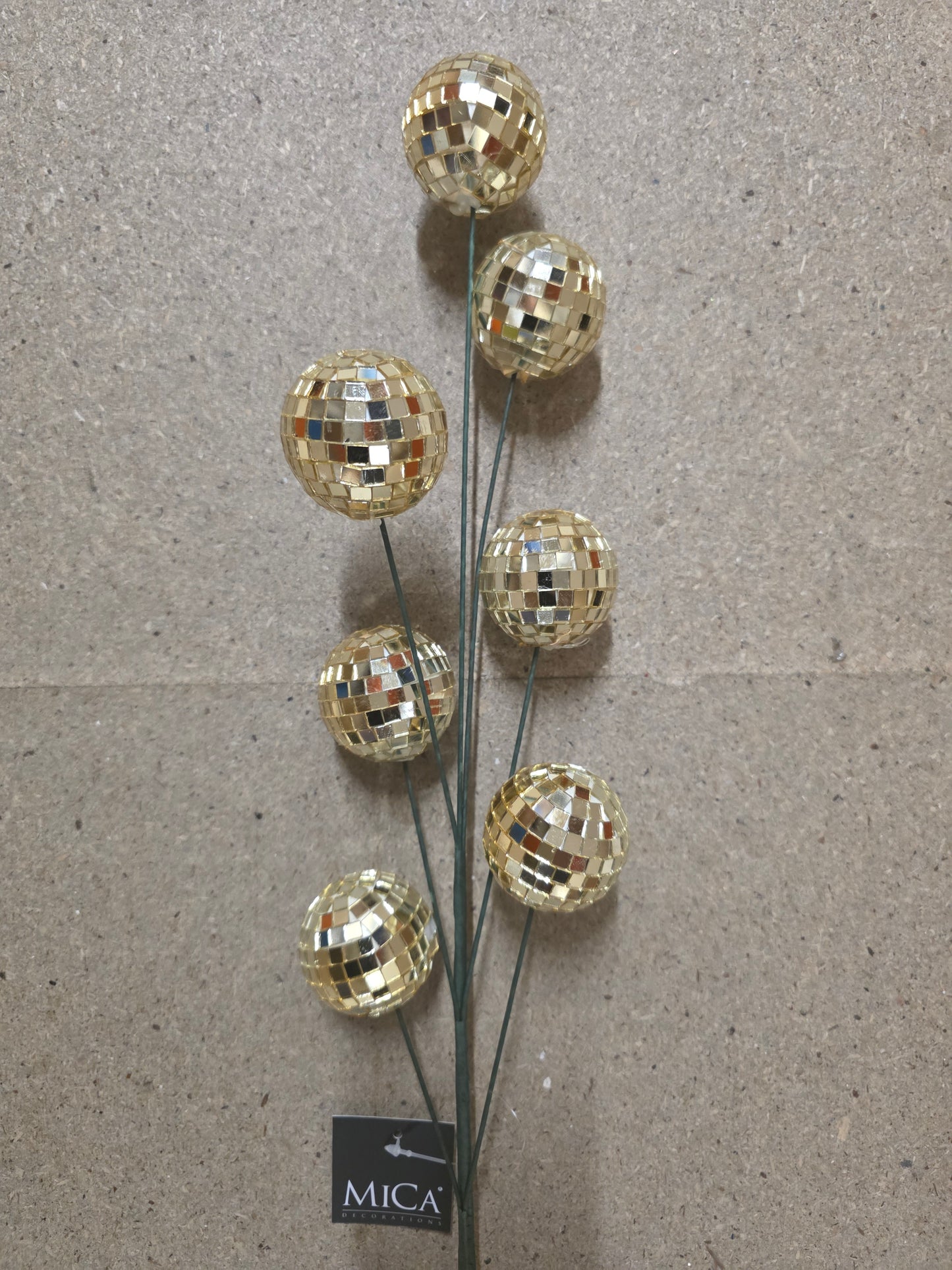 Branch Mirror Balls Champagne 60cm