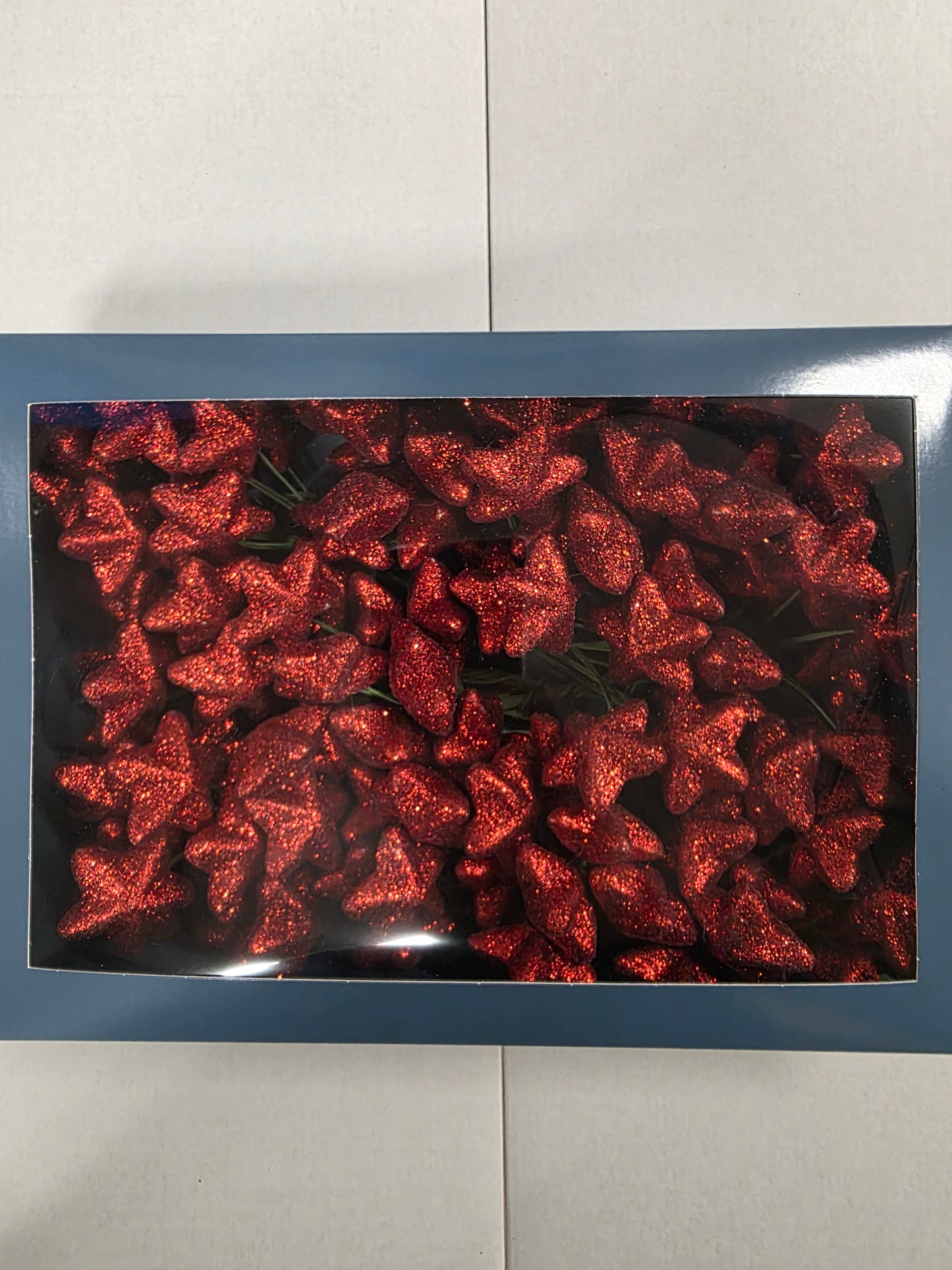 Wired Sparkling Stars Red 18x6 4cm