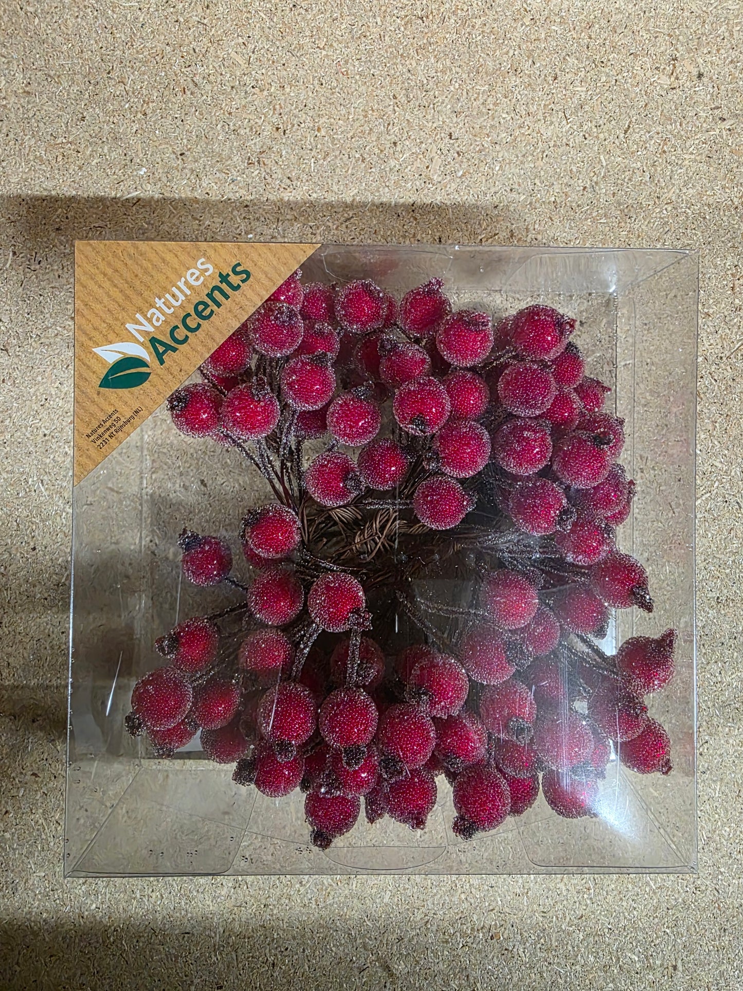 Berries Frosted 12mm On Wire X120 Red