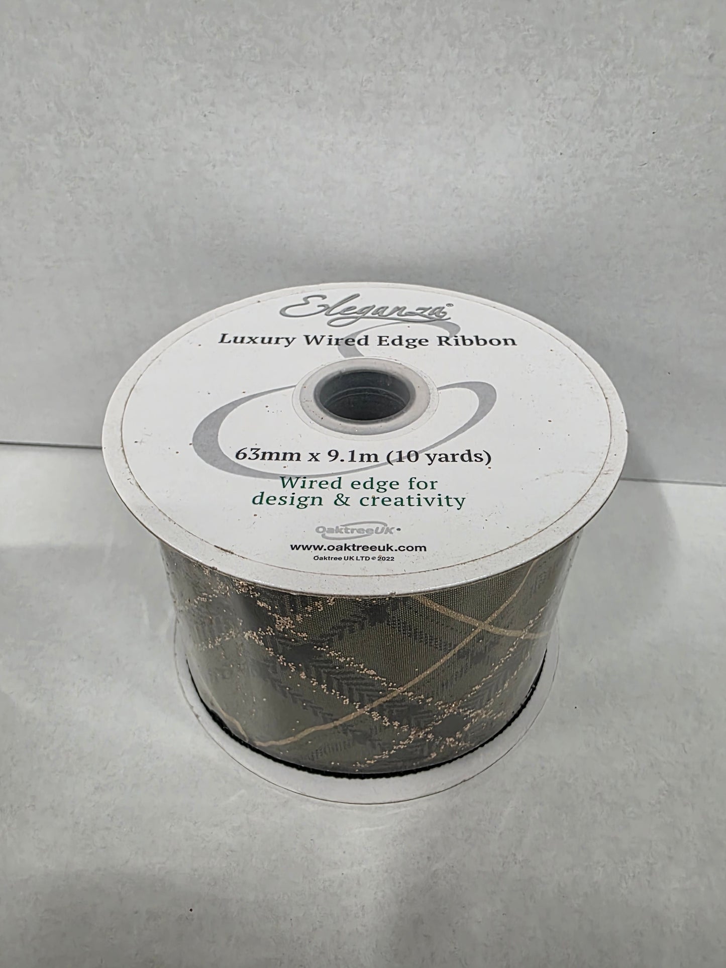 Xmas Ribbon Check Green Black