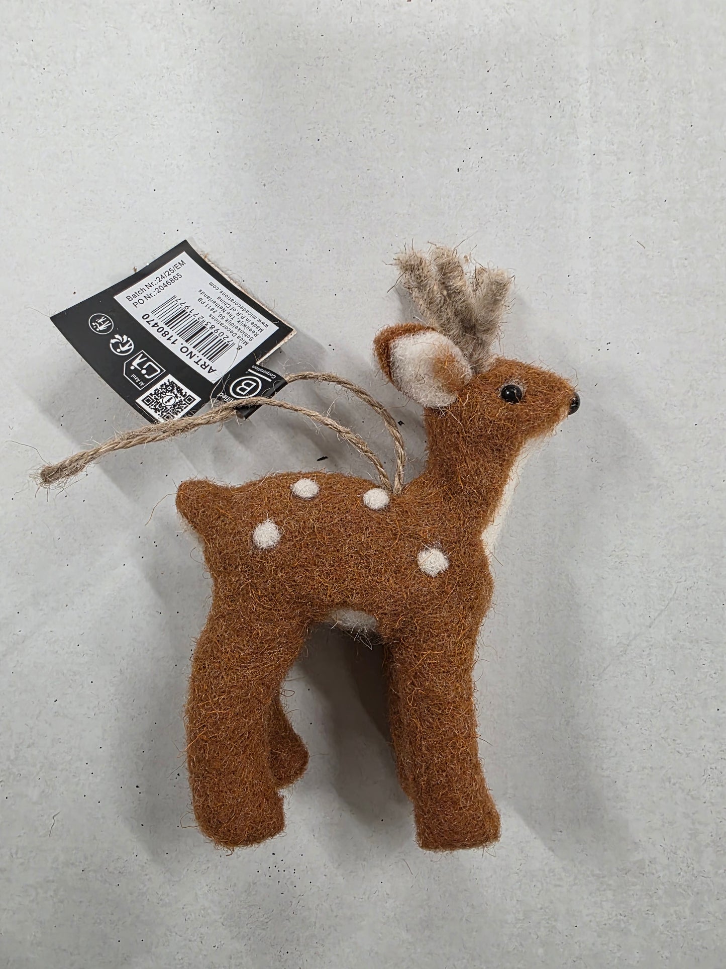 Hanging Deer Orange 13cm