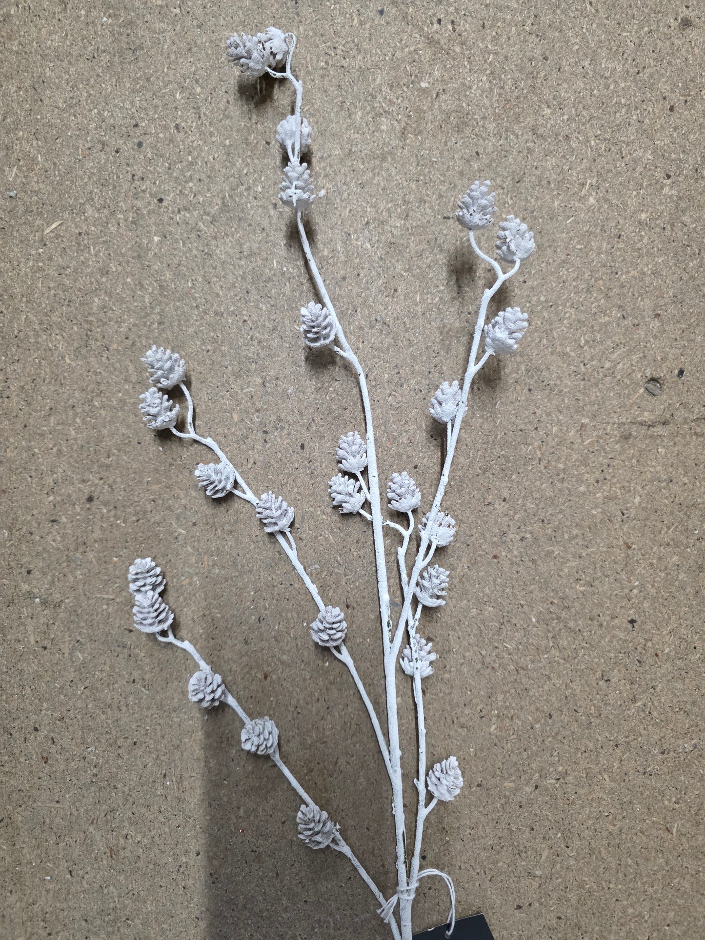 Pine Cone Spray White 78cm