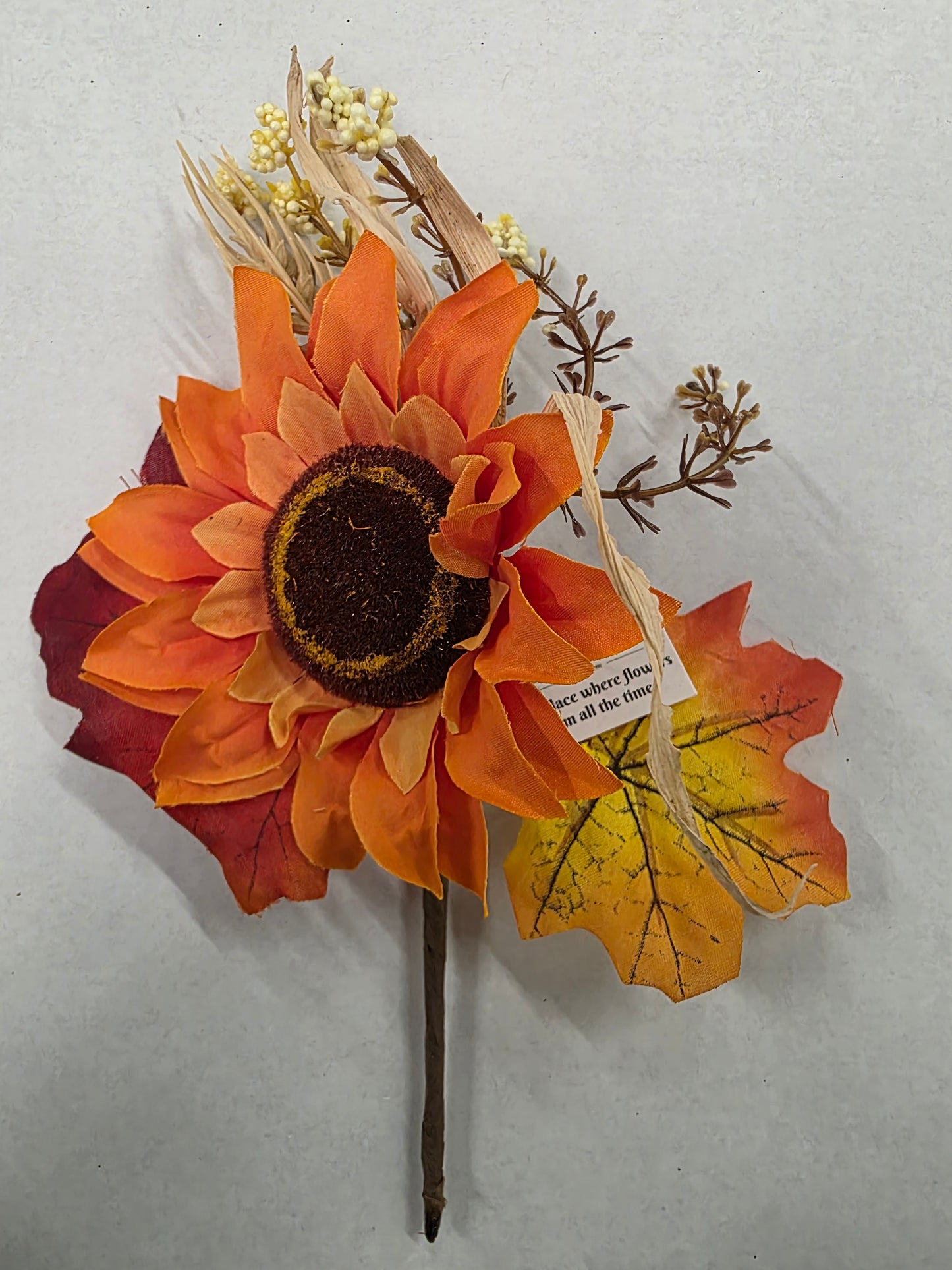 Sunflower Autumn Pick 22cm