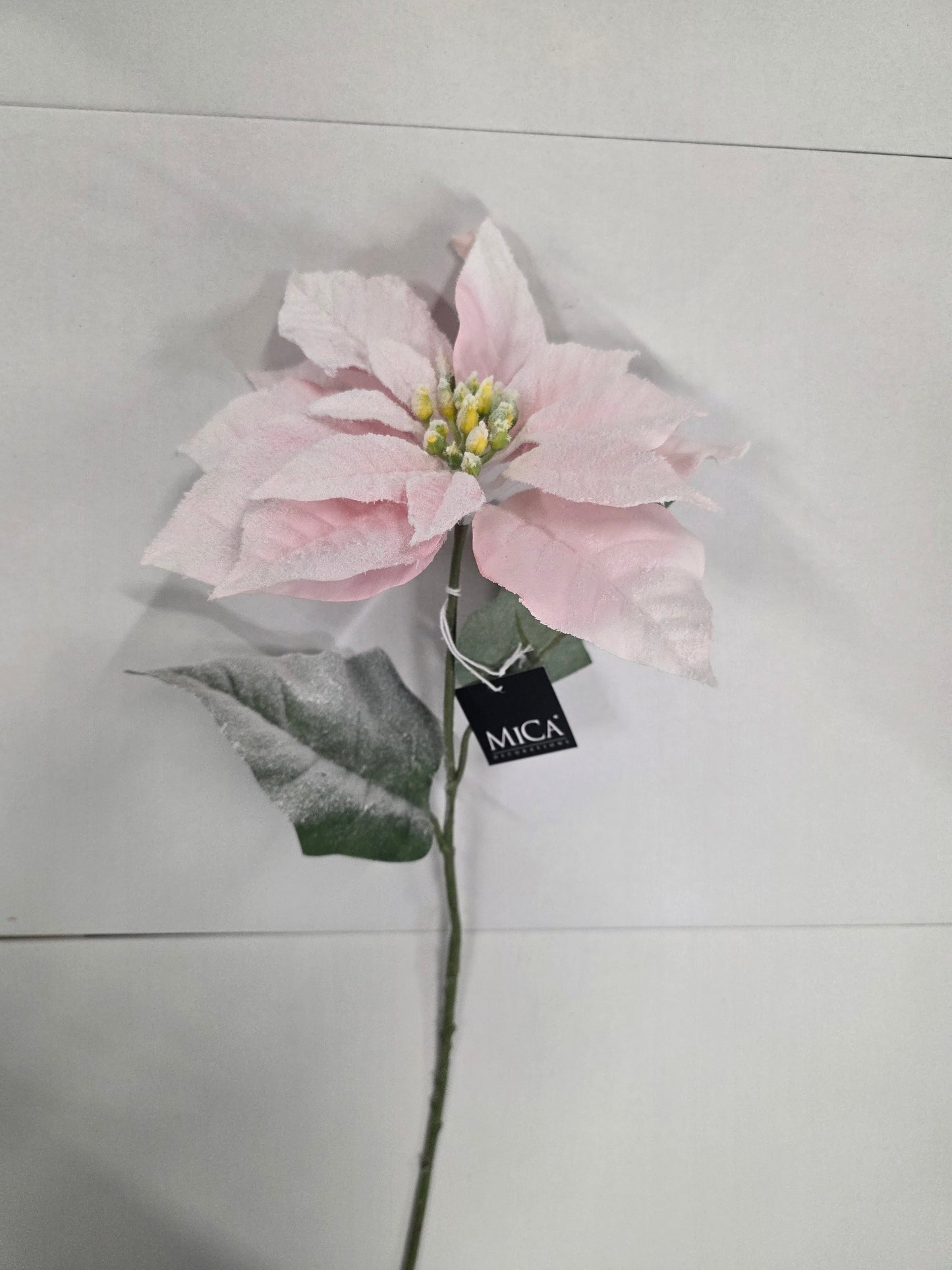 Poinsettia Pink Frosted 65cm