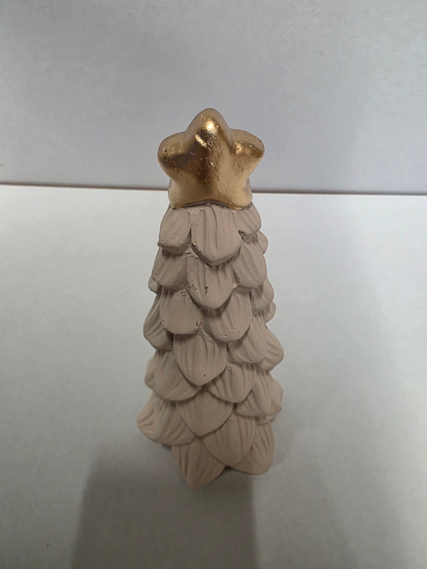 Cement Bowl Xmas Tree Beige 20x8cm