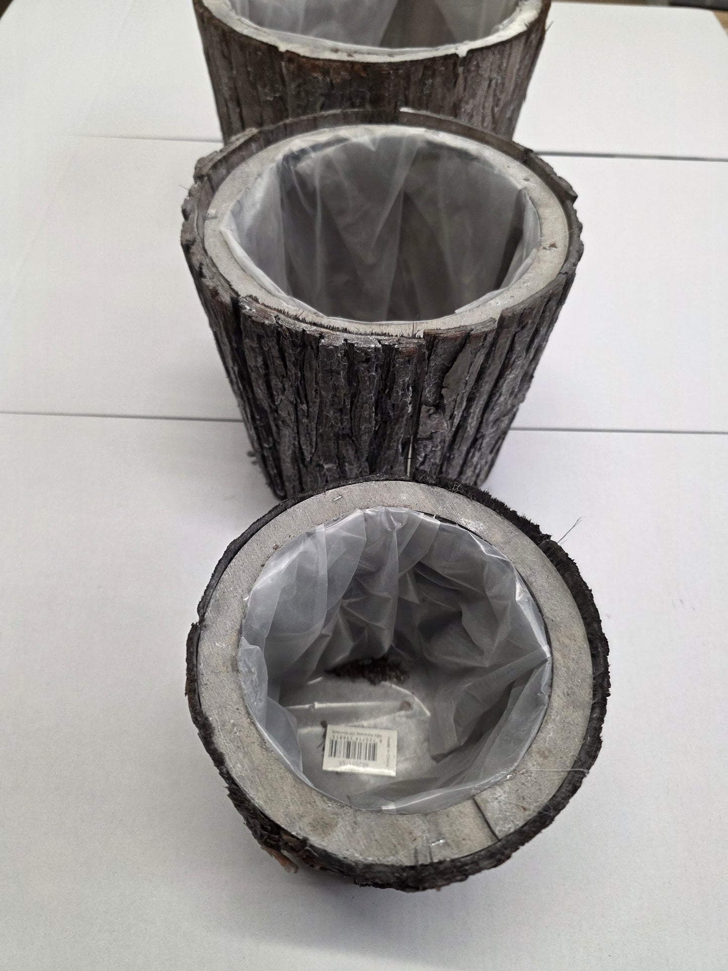 Planter Bark Round Set Of 3