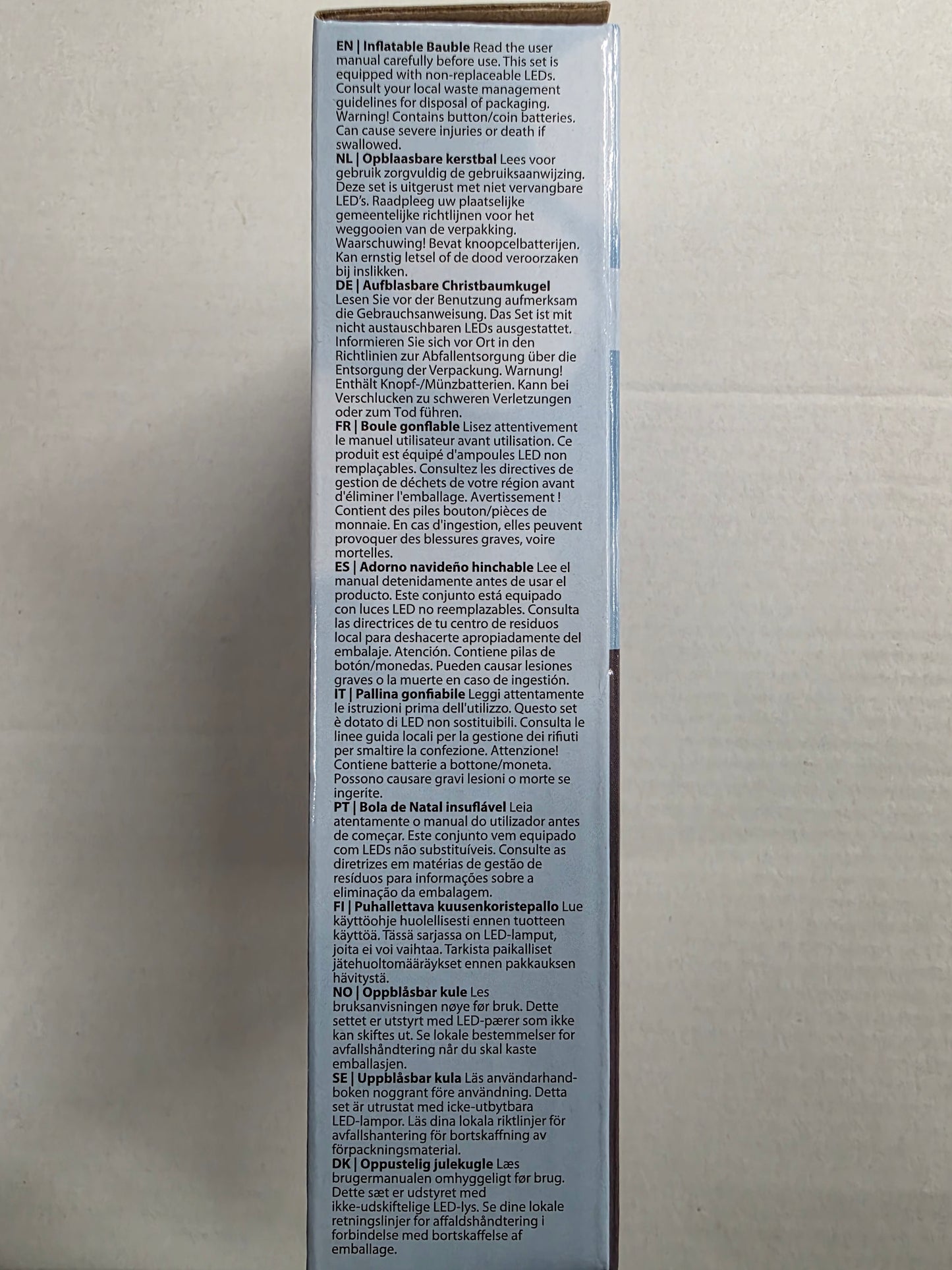 L E D Inflatable Bauble 40cm Green