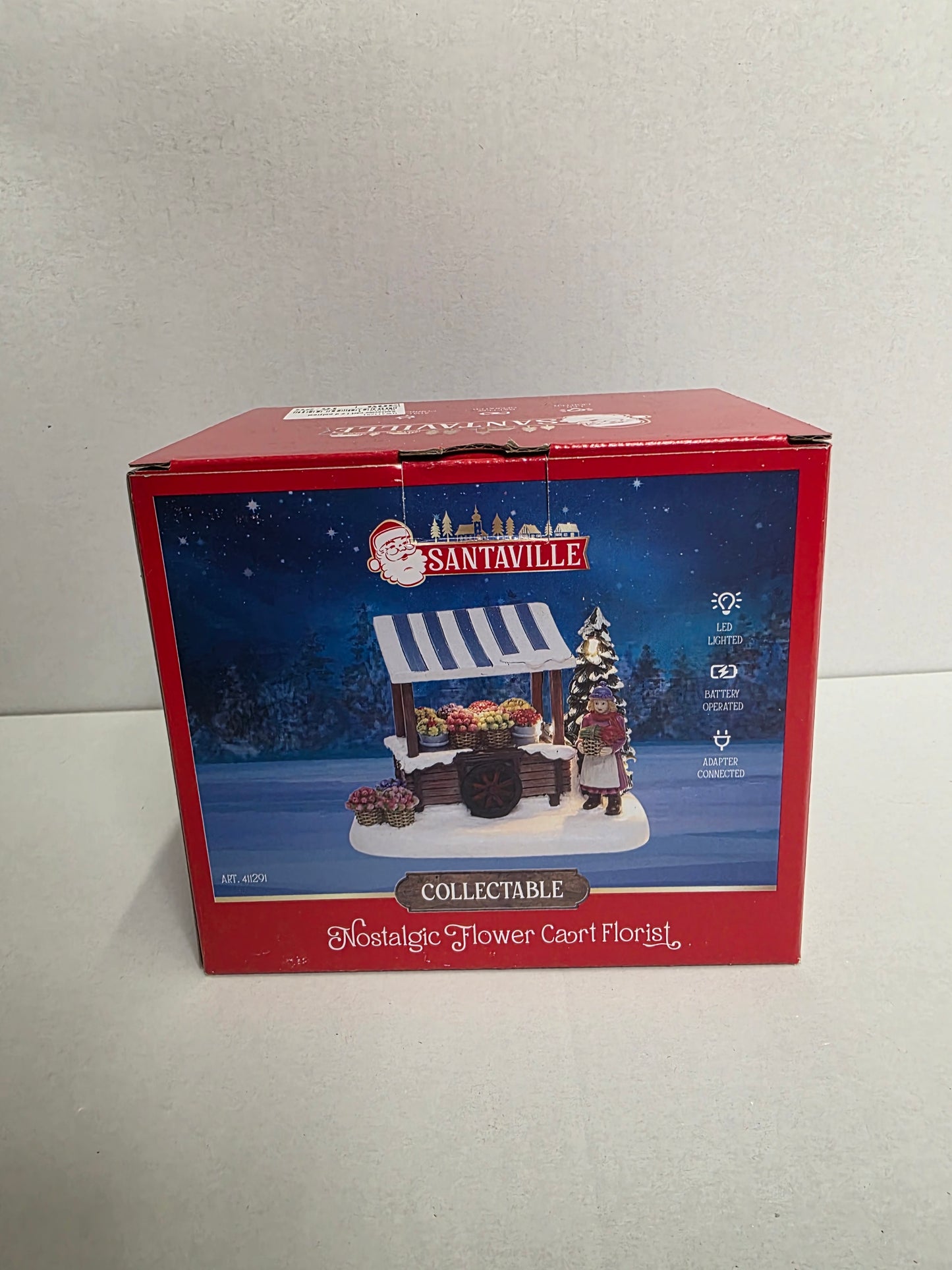 Santaville Cart L E D Polyresin 14cm