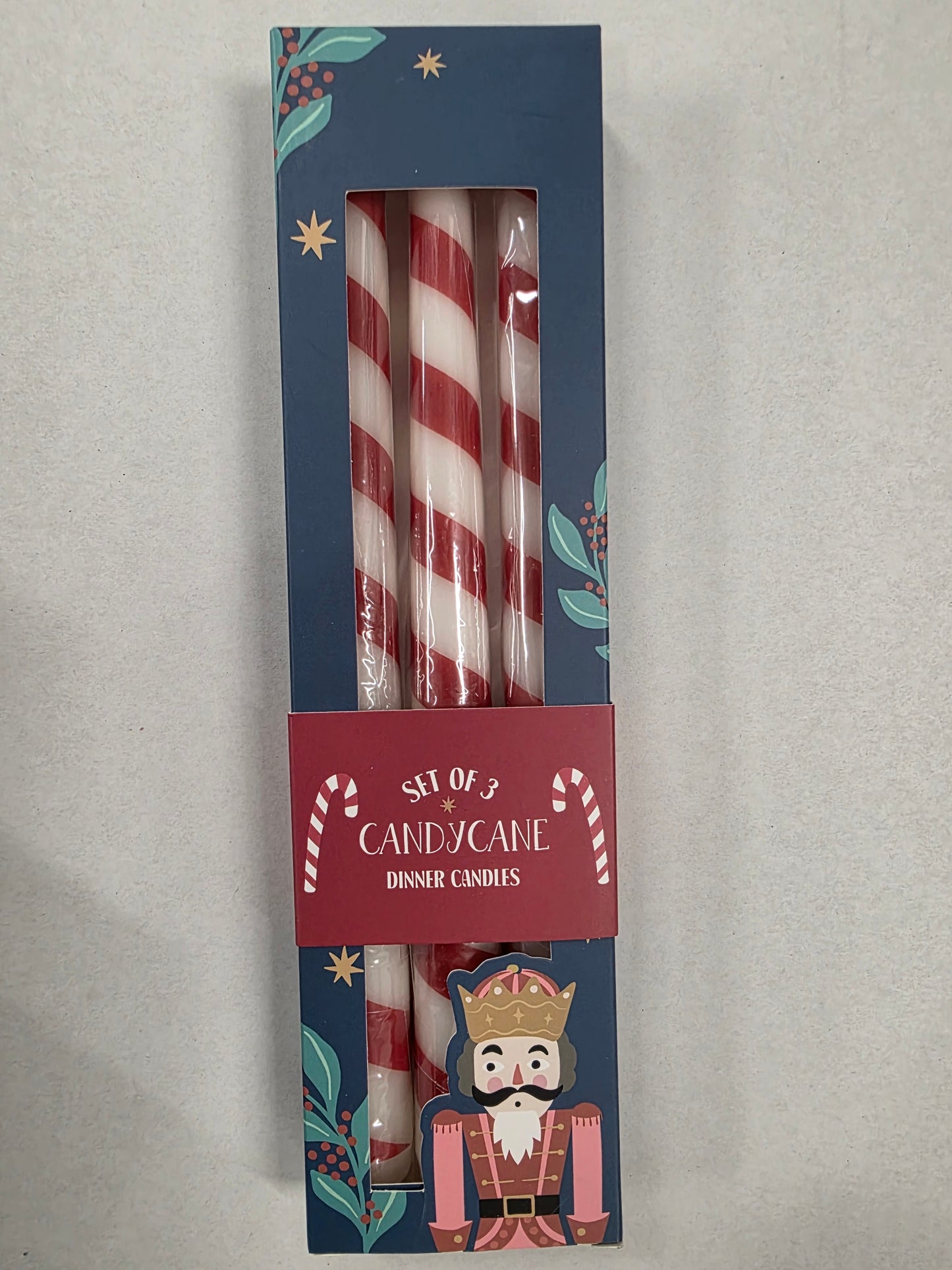 Candle Candy Cane Set Of 3