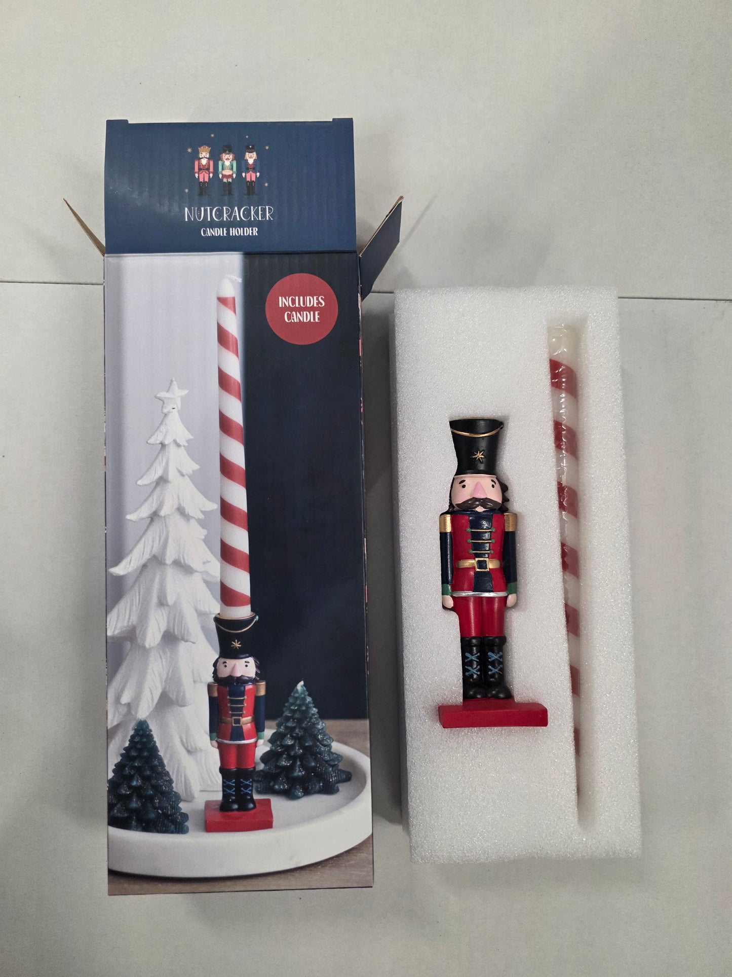 Candle Holder Nutcracker With Candle