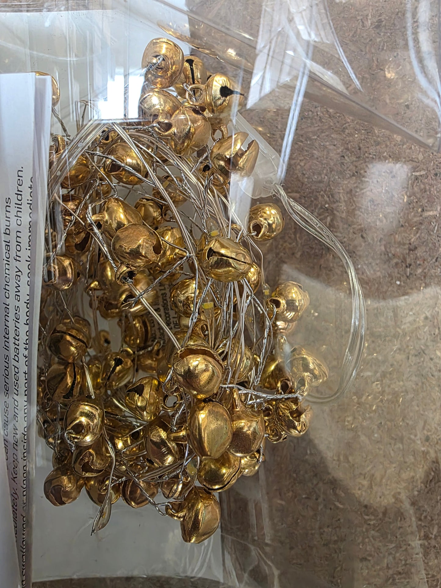 Garland Beaded Gold Bells 180cm