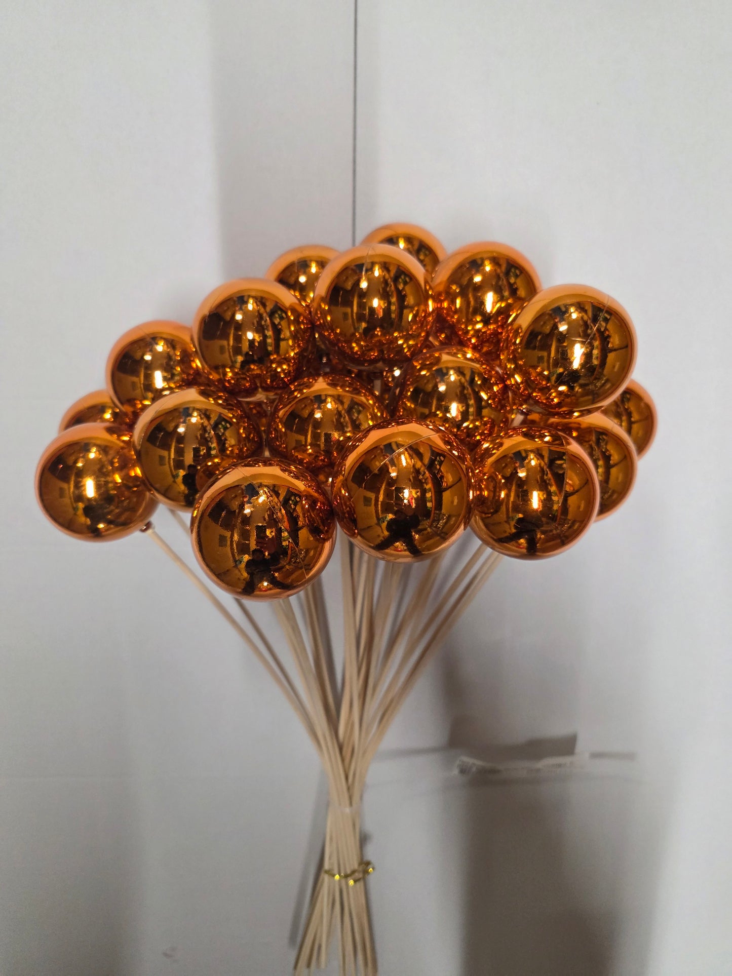 Pick Bauble 6cm Shiny Orange 50cm (Pack of 25 pieces)