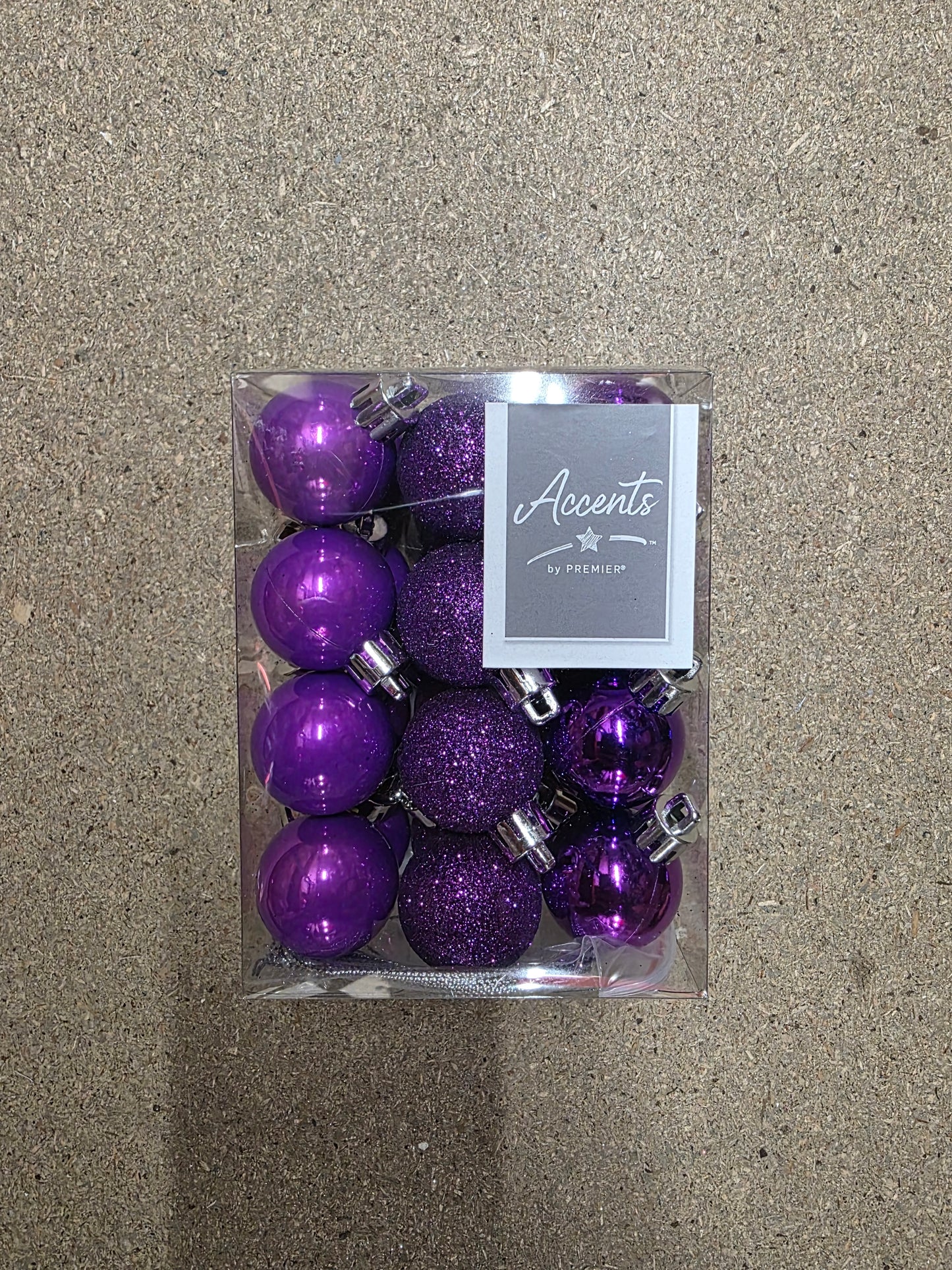 Baubles Multi Finish 30mm Purple X24