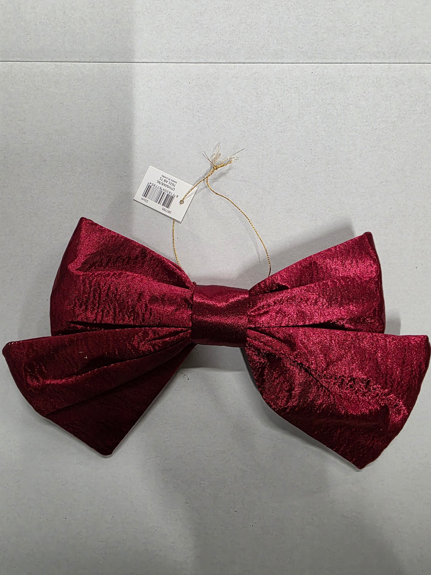 Bow Fabric 22x19cm Dark Red