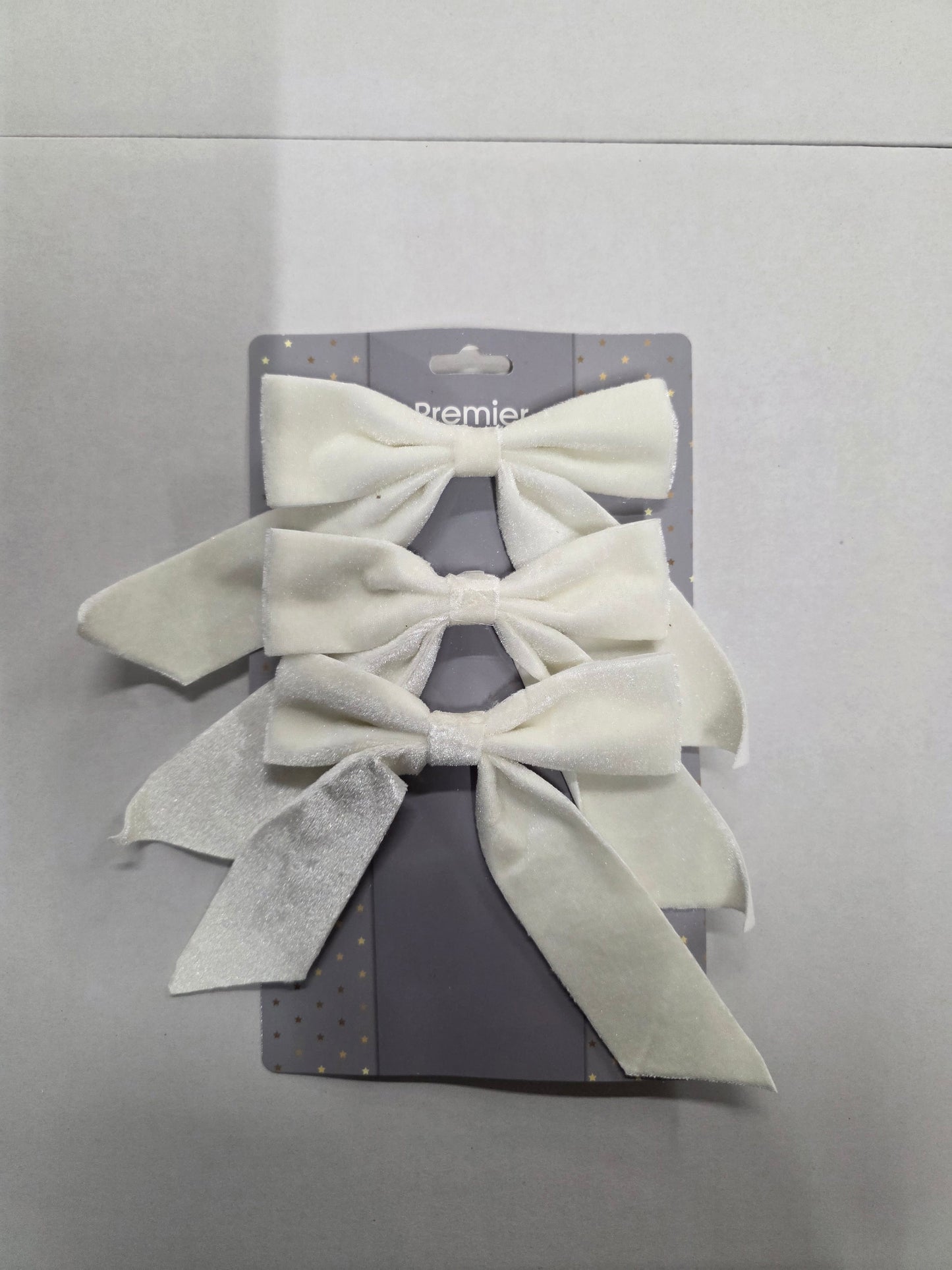 Bow Set Of 3 Ivory 15cm