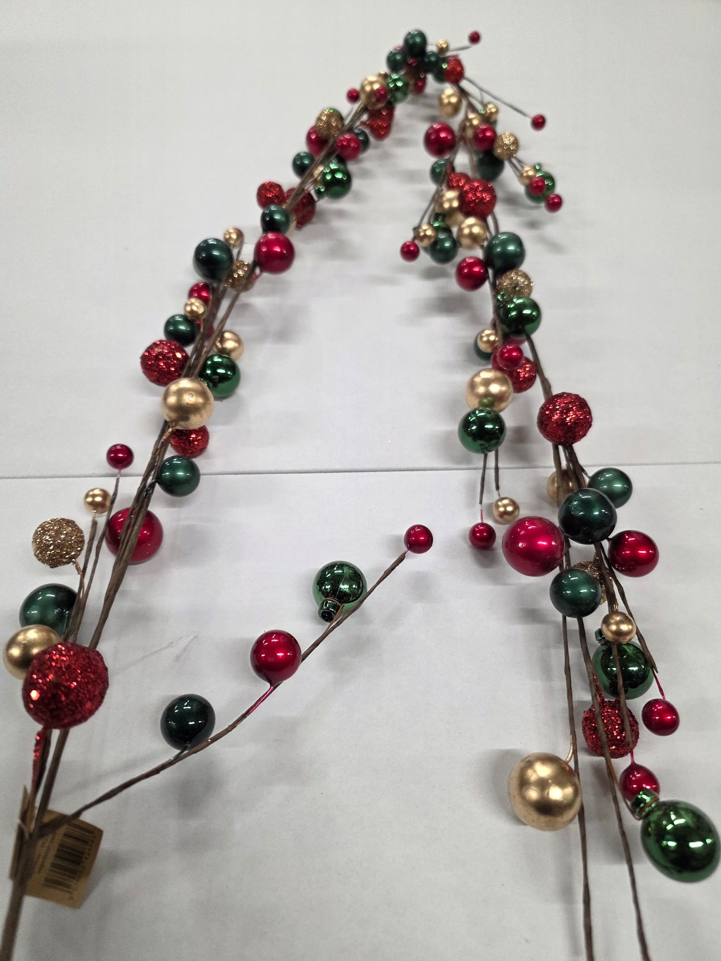 Garland Bauble Green, Gold & Red 150cm