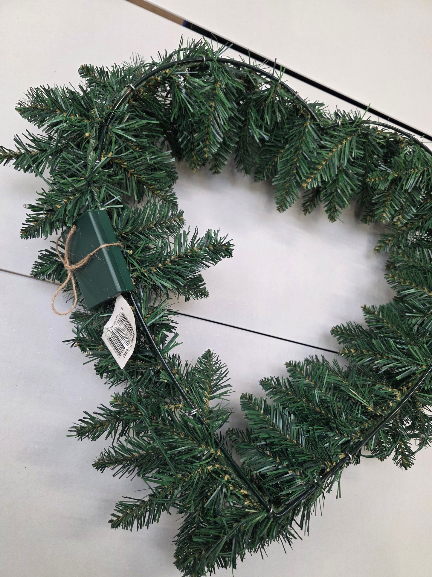 Wreath Heart L E D Green 60cm