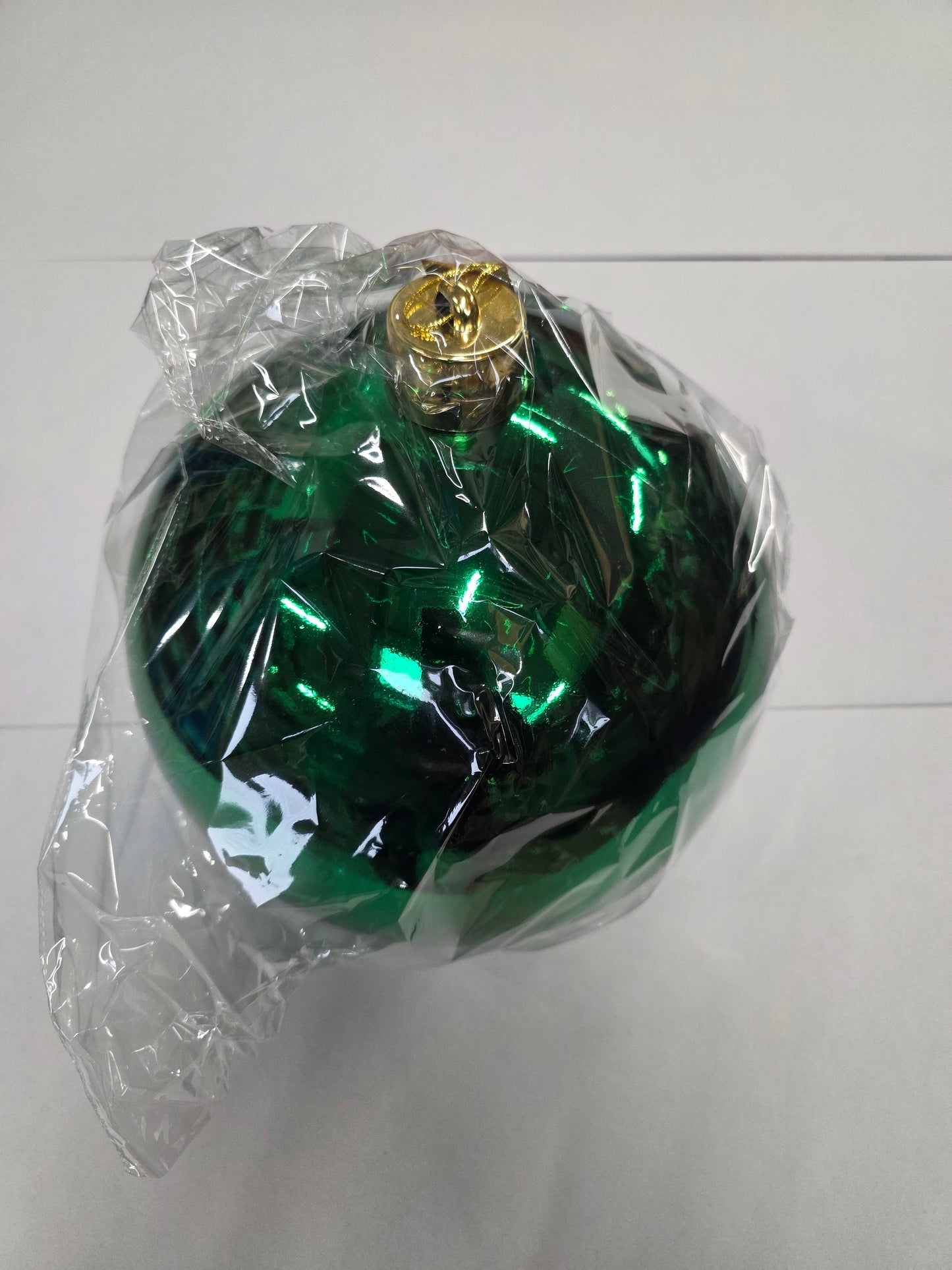 Bauble Unbreakable 30cm Shiny Green X1