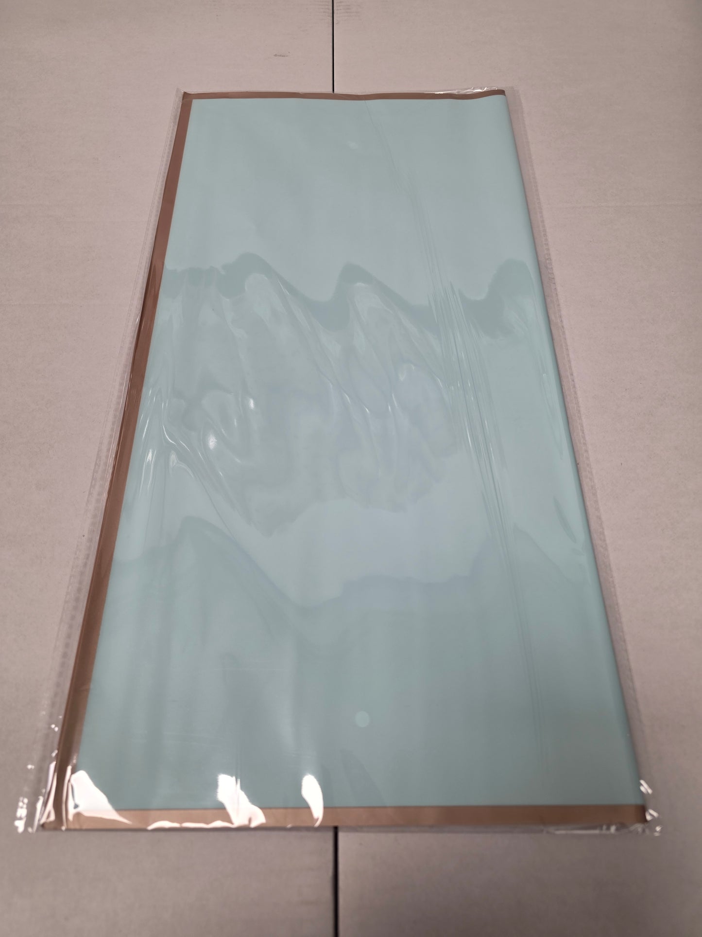 Cello Sheet Frosted Blue Gold Border